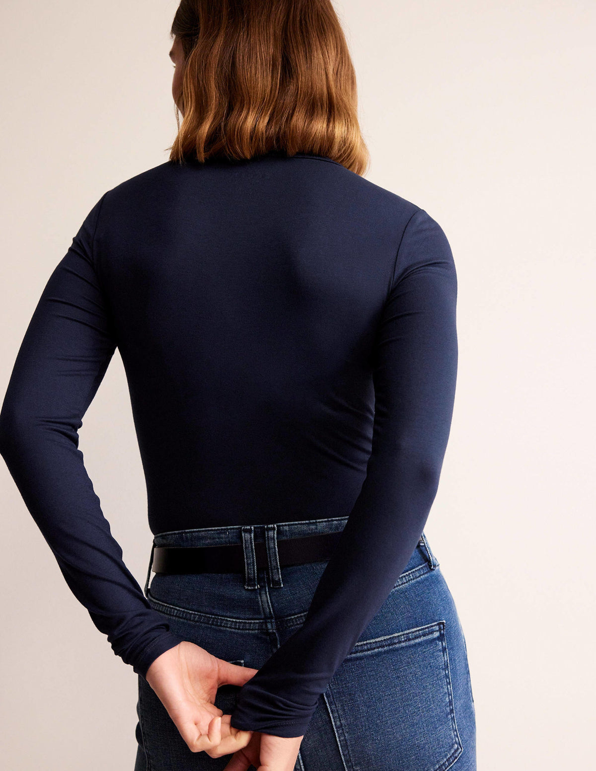 Polly Jersey Top-French Navy - Image 3