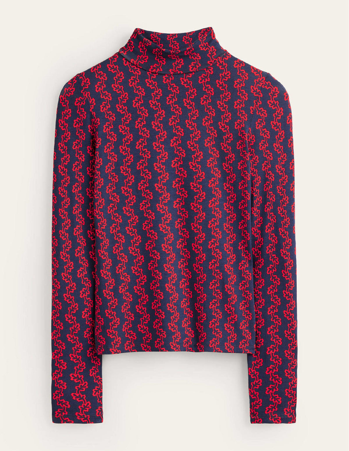 Polly Jersey Top-French Navy, Abstract Terrace - Image 6