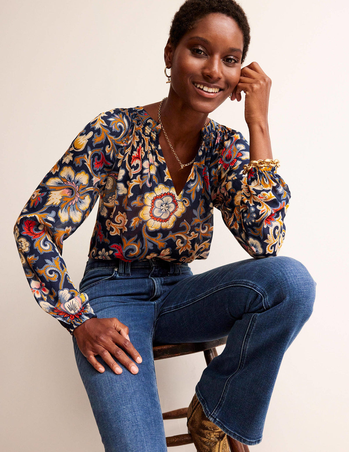 Grace Top-Multi, Botanical Lawn - Image 1
