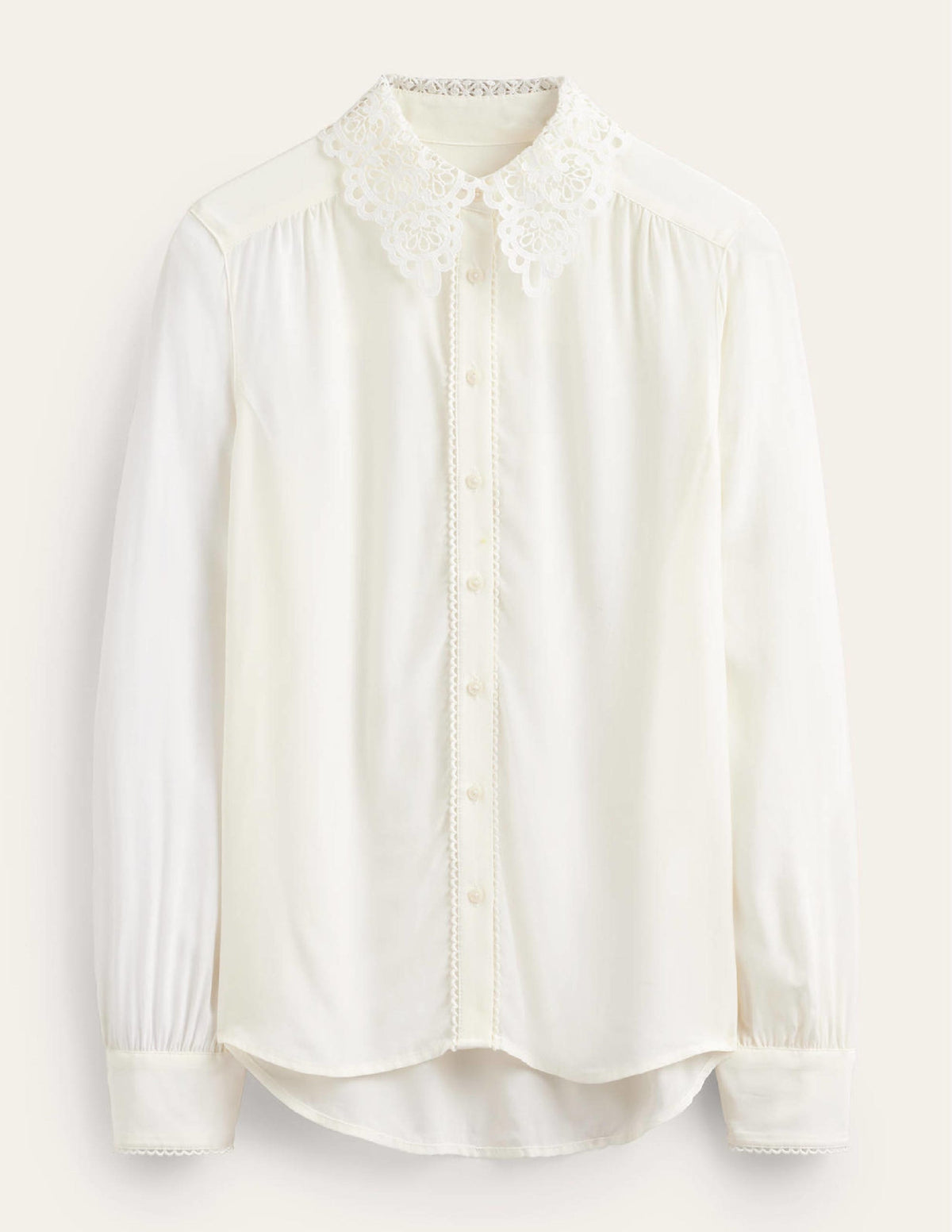 Lace-Collar Shirt-Ivory-5