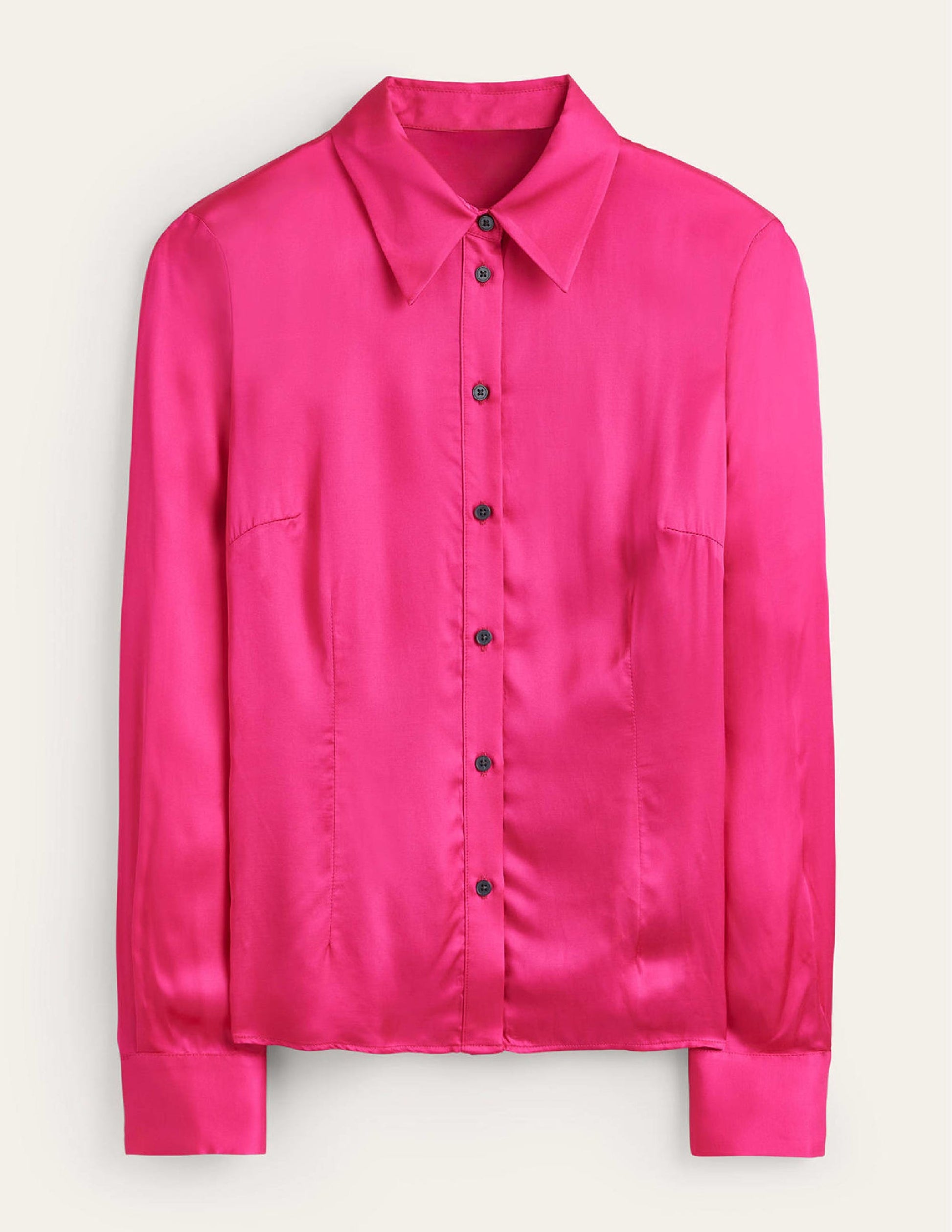 Saskia Satin Shirt-Vibrant Pink-6