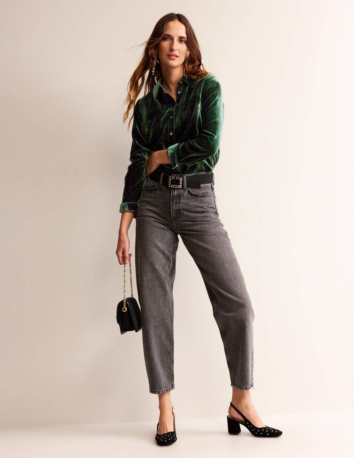 Sienna Velvet Shirt-Chatsworth Green-4