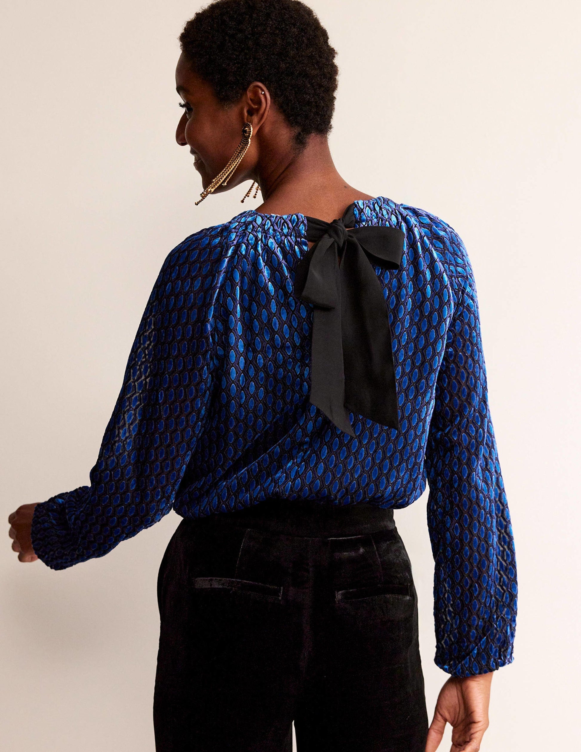 Bow-Back Top-Bright Cobalt, Geo Valley-3