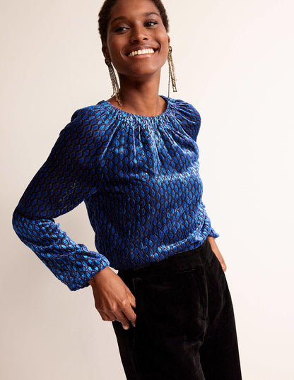 Bow-Back Top-Bright Cobalt, Geo Valley-4