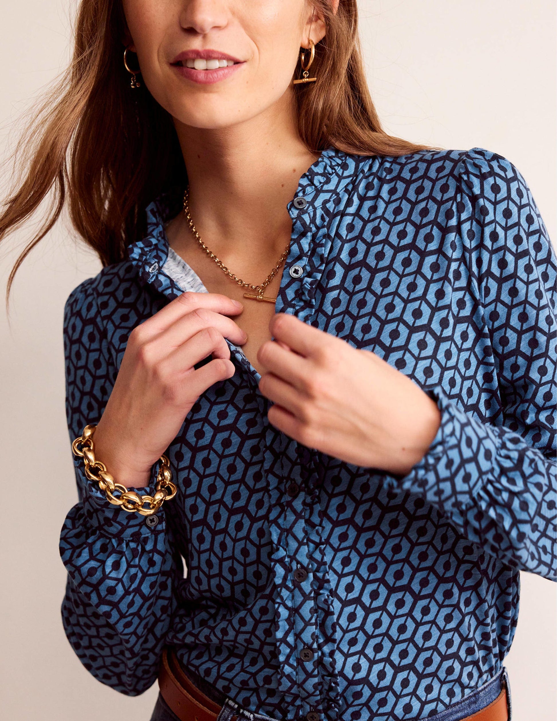 Caroline Jersey Shirt-Azure, Reverie-2