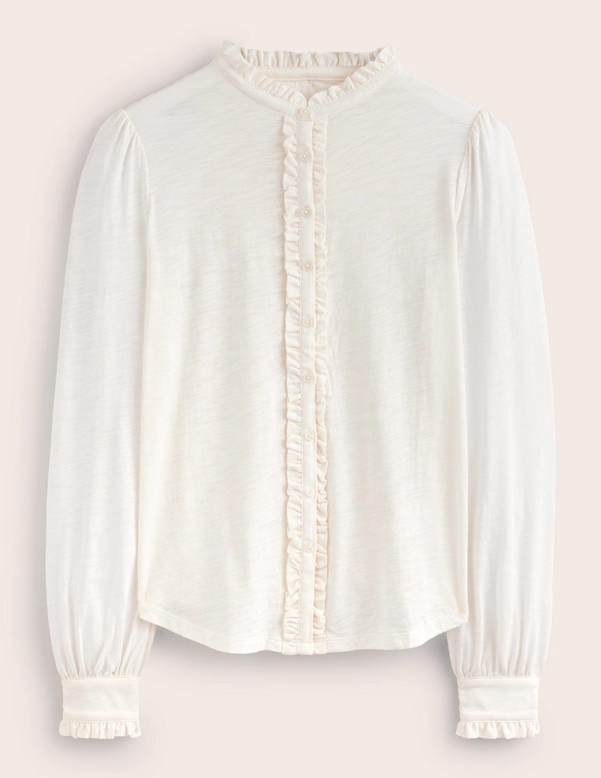 Caroline Jersey Shirt-Ivory - Image 5