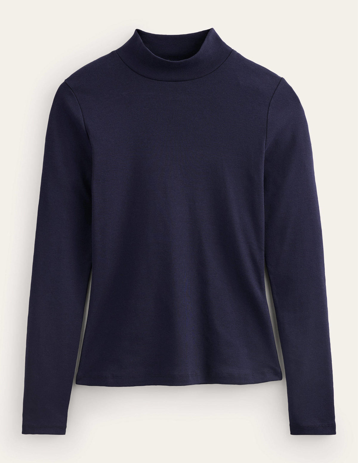 Essential High Neck Jersey Top-Navy - Image 5