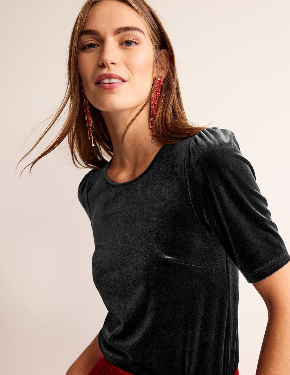 Velvet Party T-shirt-Black-2