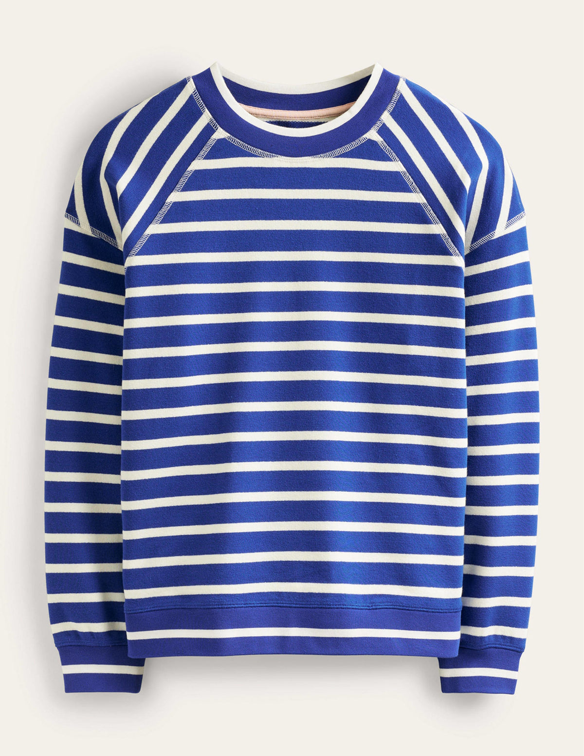 Striped Raglan Sweatshirt-Surf the Web, Ivory - Image 5