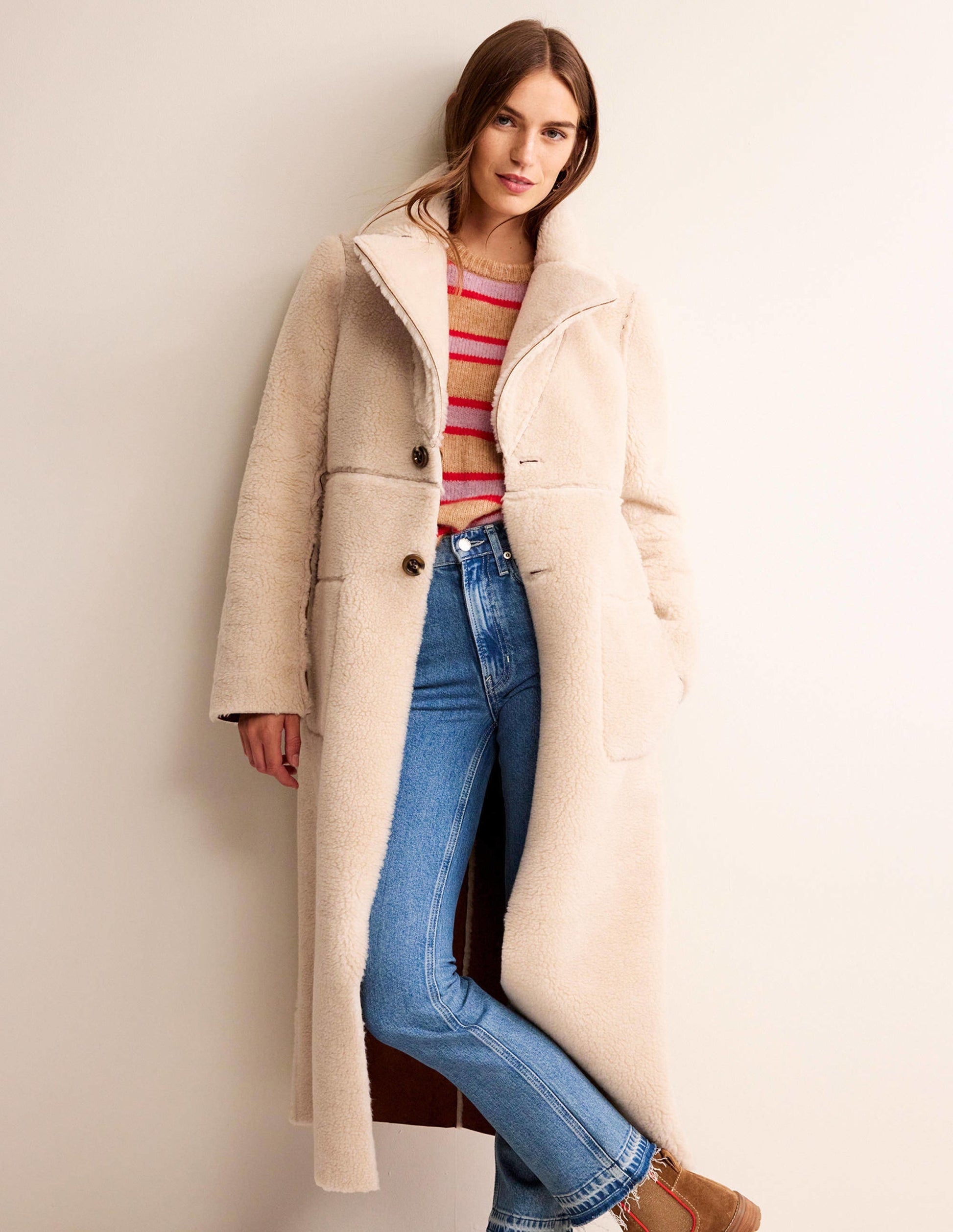 Reversible Faux-Shearling Coat-Hazel Brown-3