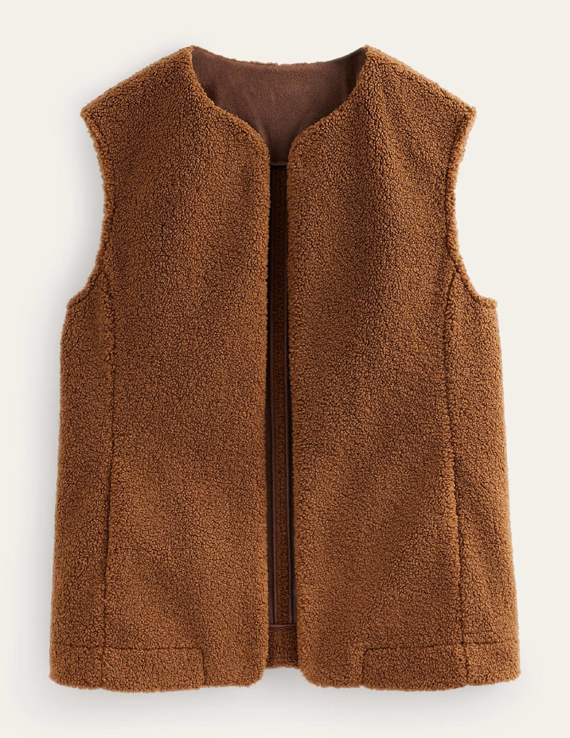 Teddy Gilet-Raw Umber - Image 6