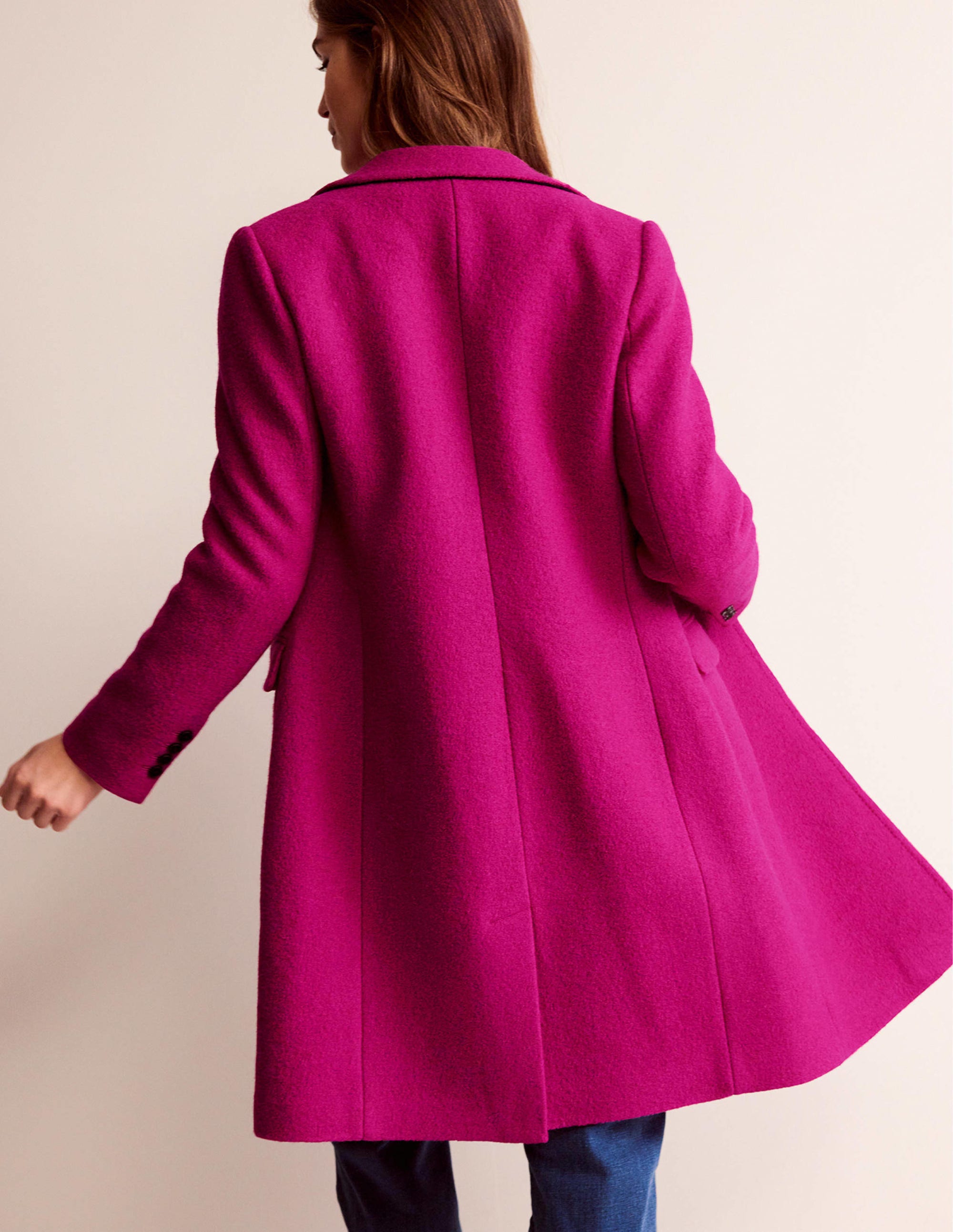 Canterbury Textured Coat-Magenta - Image 3