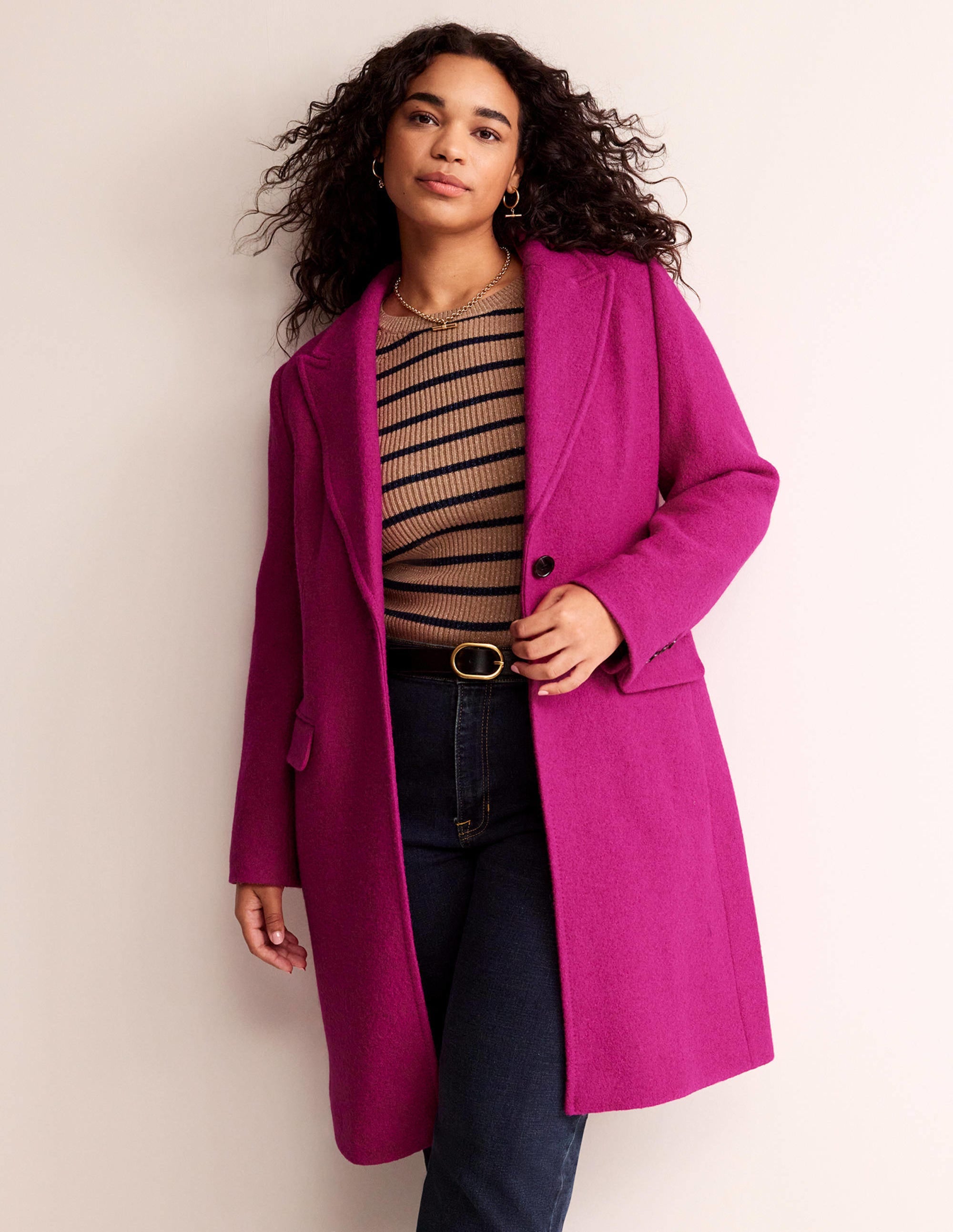 Canterbury Textured Coat-Magenta - Image 6