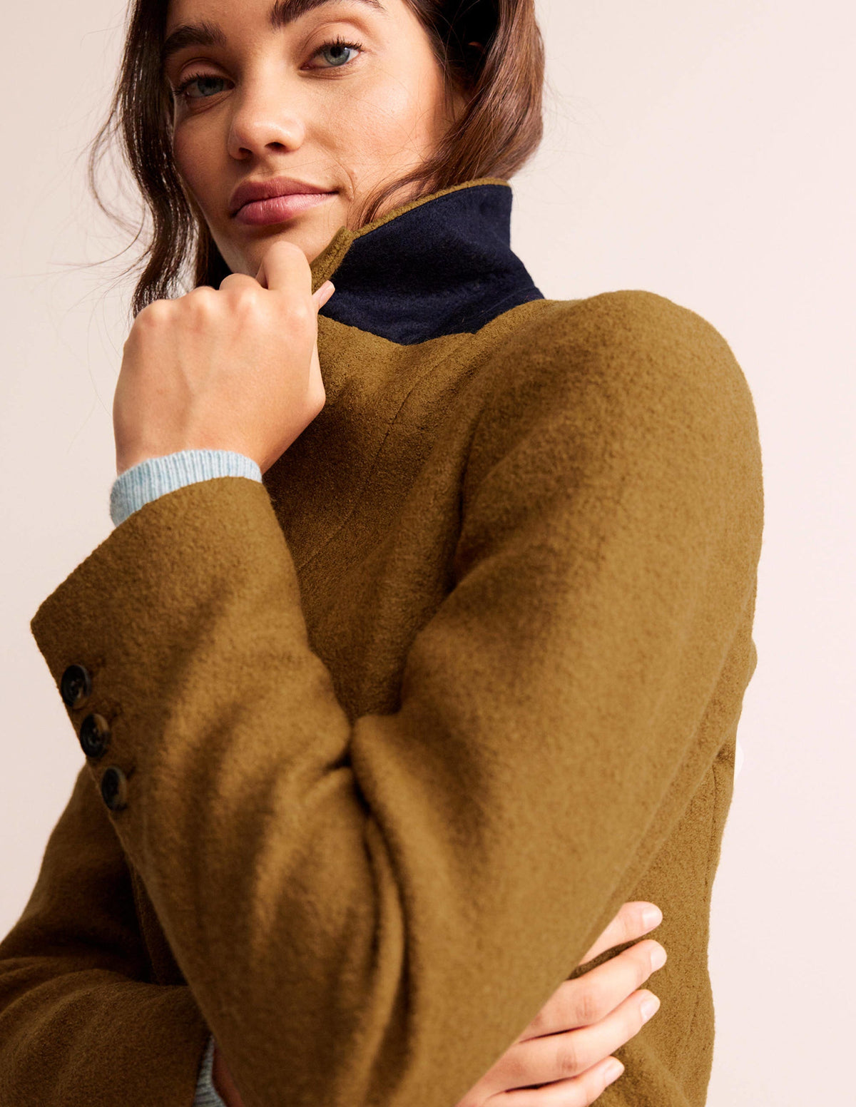 Marylebone Textured Blazer-Camel - Image 5