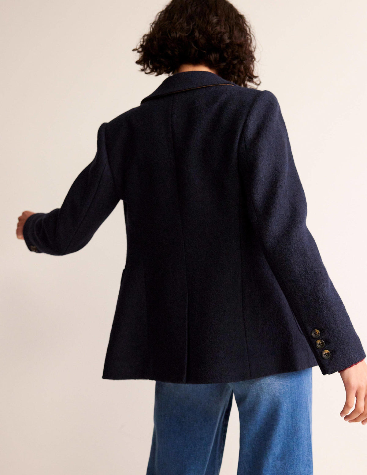 Marylebone Textured Blazer-Navy-3