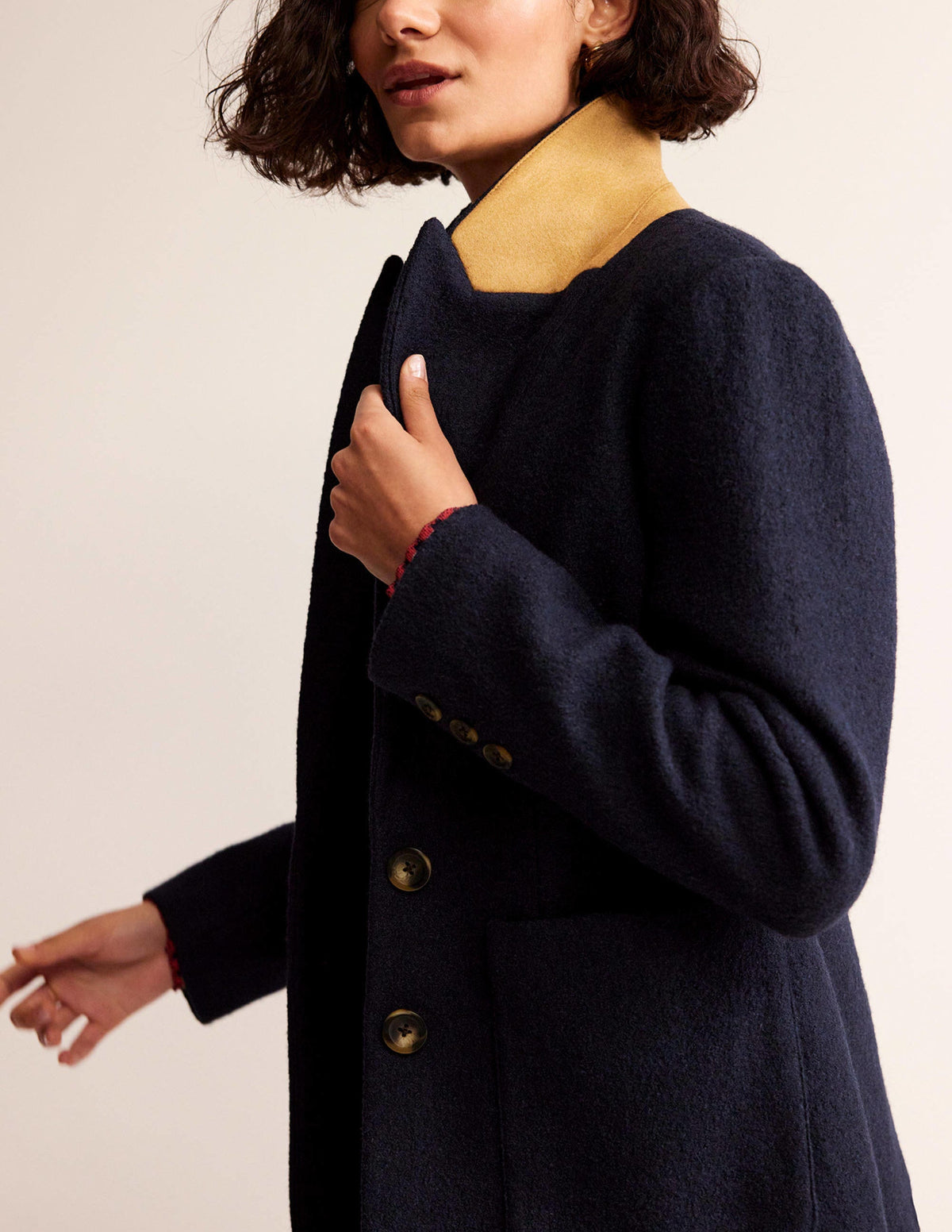 Marylebone Textured Blazer-Navy - Image 4