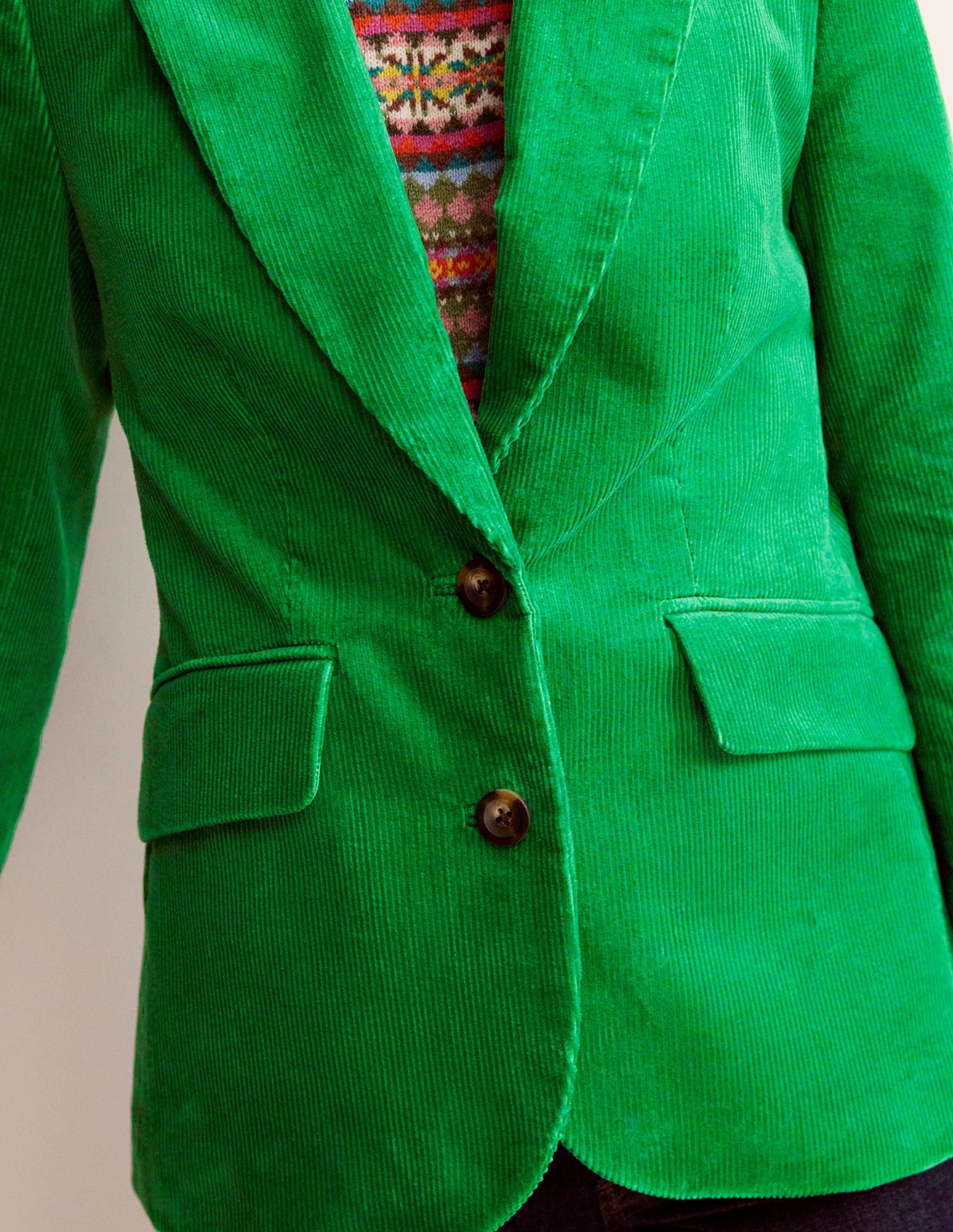 Marylebone Cord Blazer-Highland Green-2
