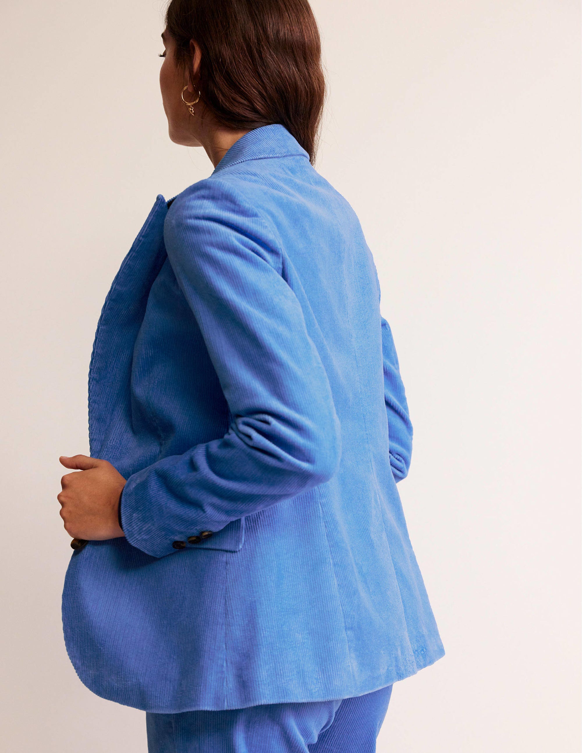 Marylebone Cord Blazer-Marina - Image 3