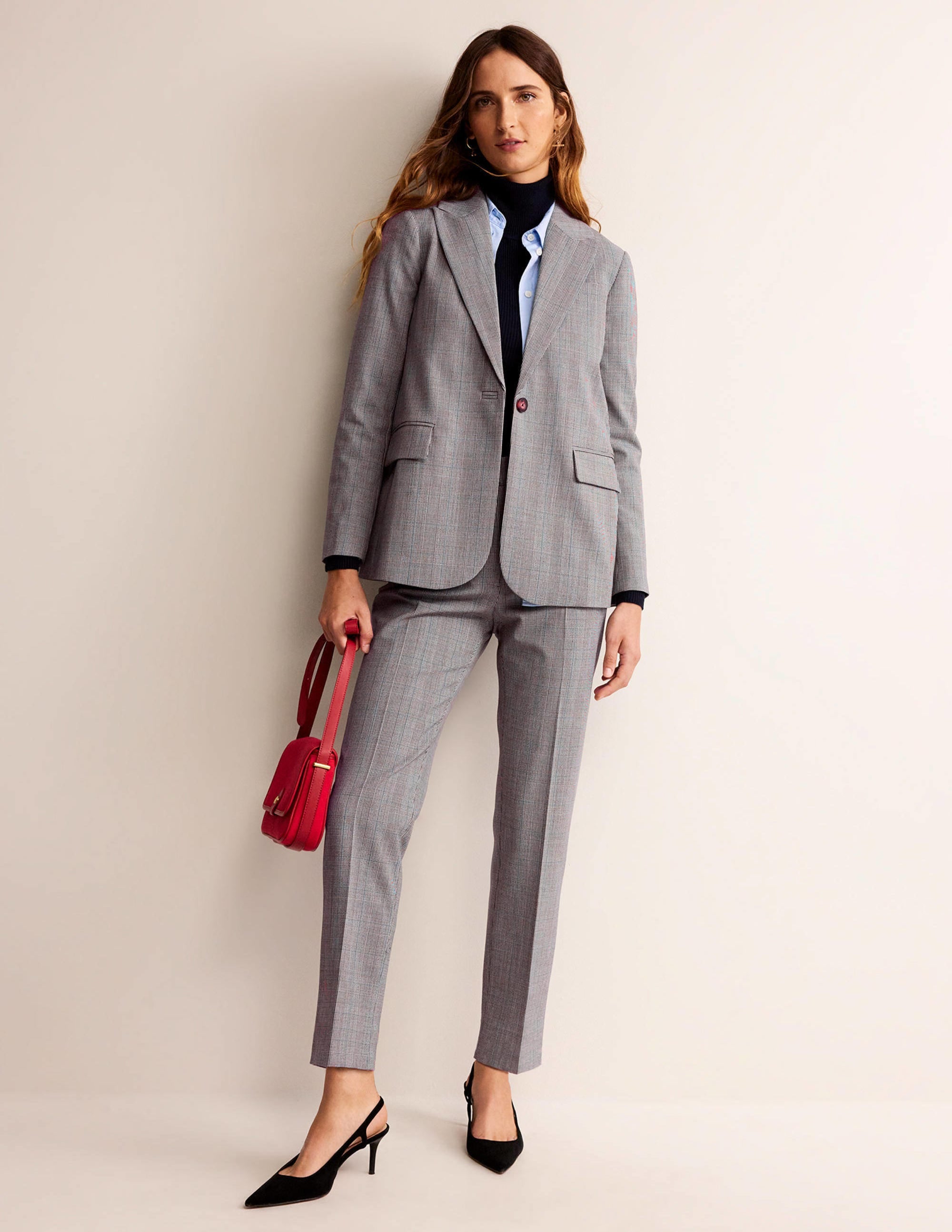 Bloomsbury Wool Blazer-Grey Check - Image 5