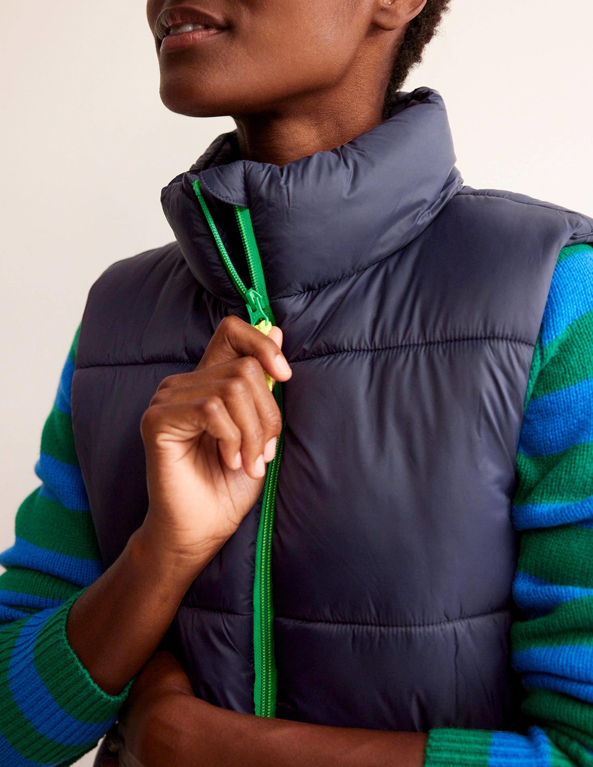 Fife Quilted Gilet-Navy-2