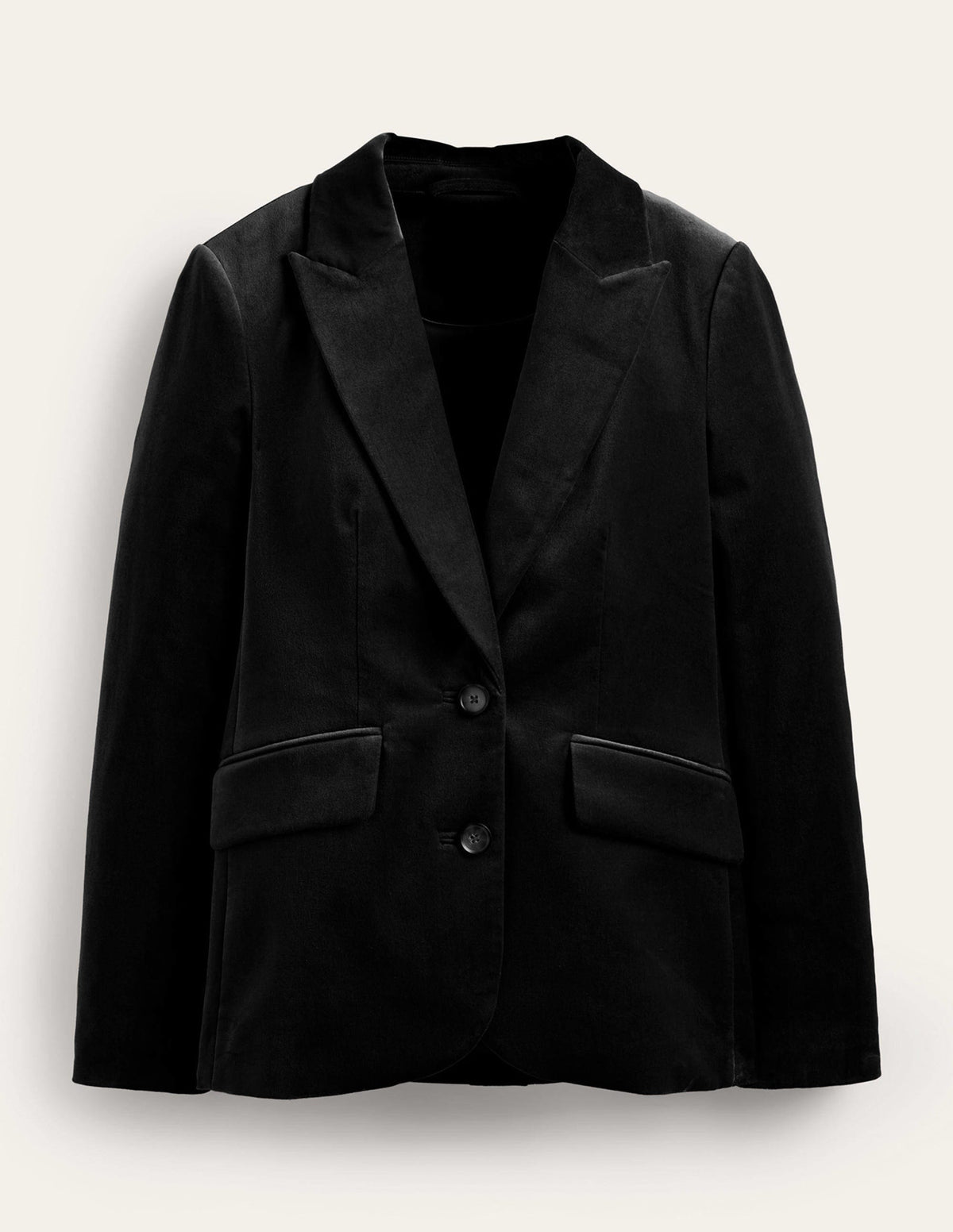 Marylebone Velvet Blazer-Black-5