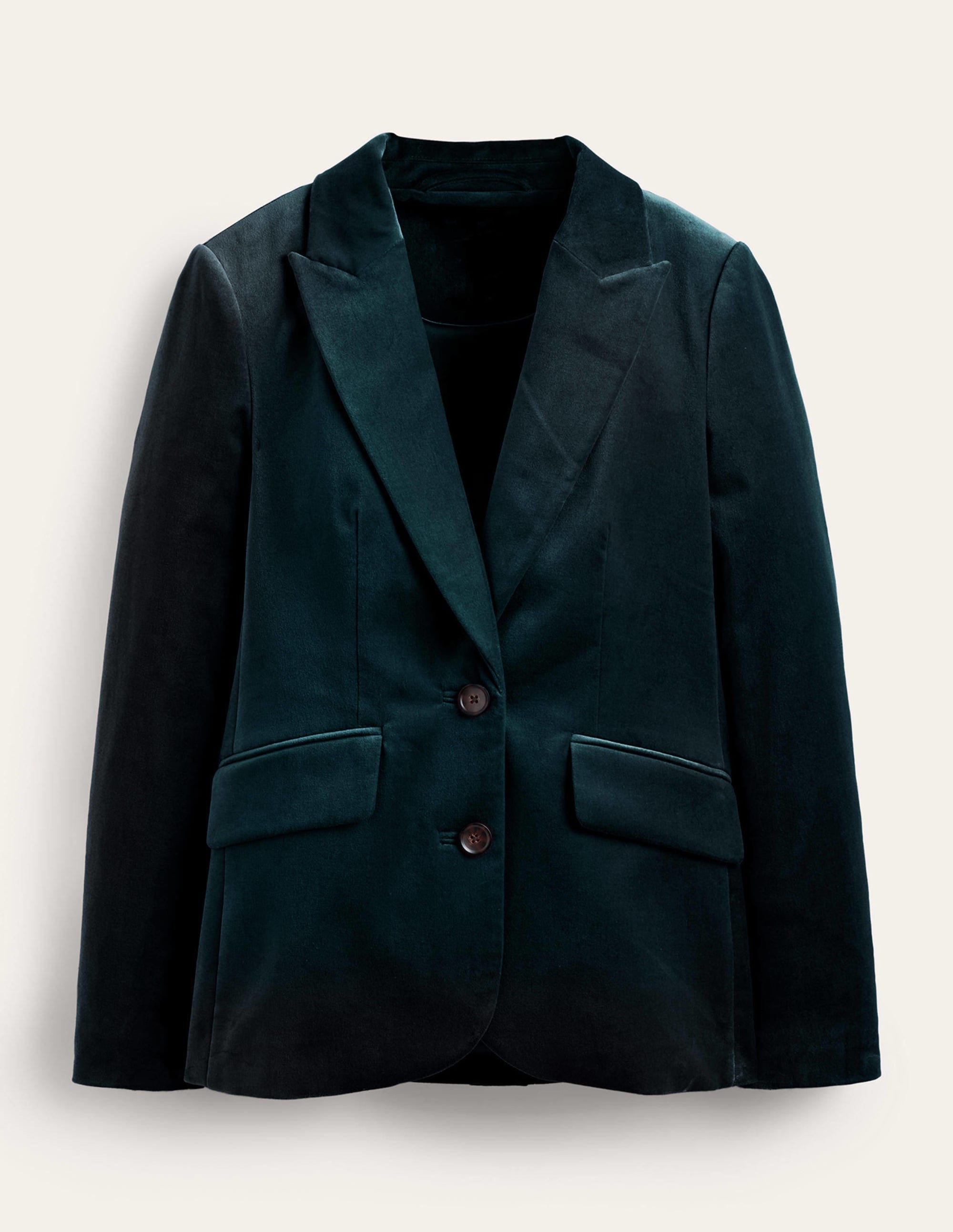 Marylebone Velvet Blazer-Trekking Green - Image 6