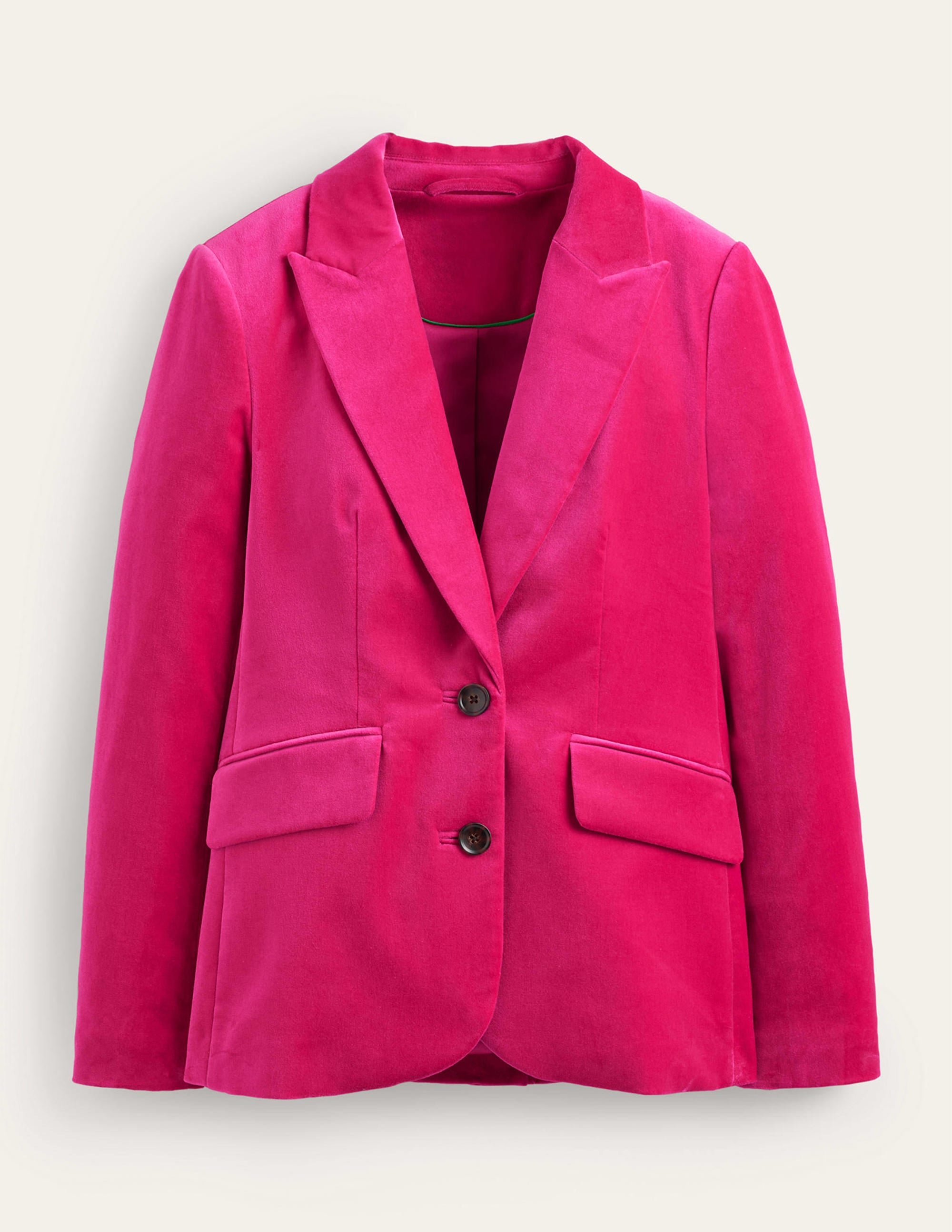 Marylebone Velvet Blazer-Vibrant Pink - Image 6
