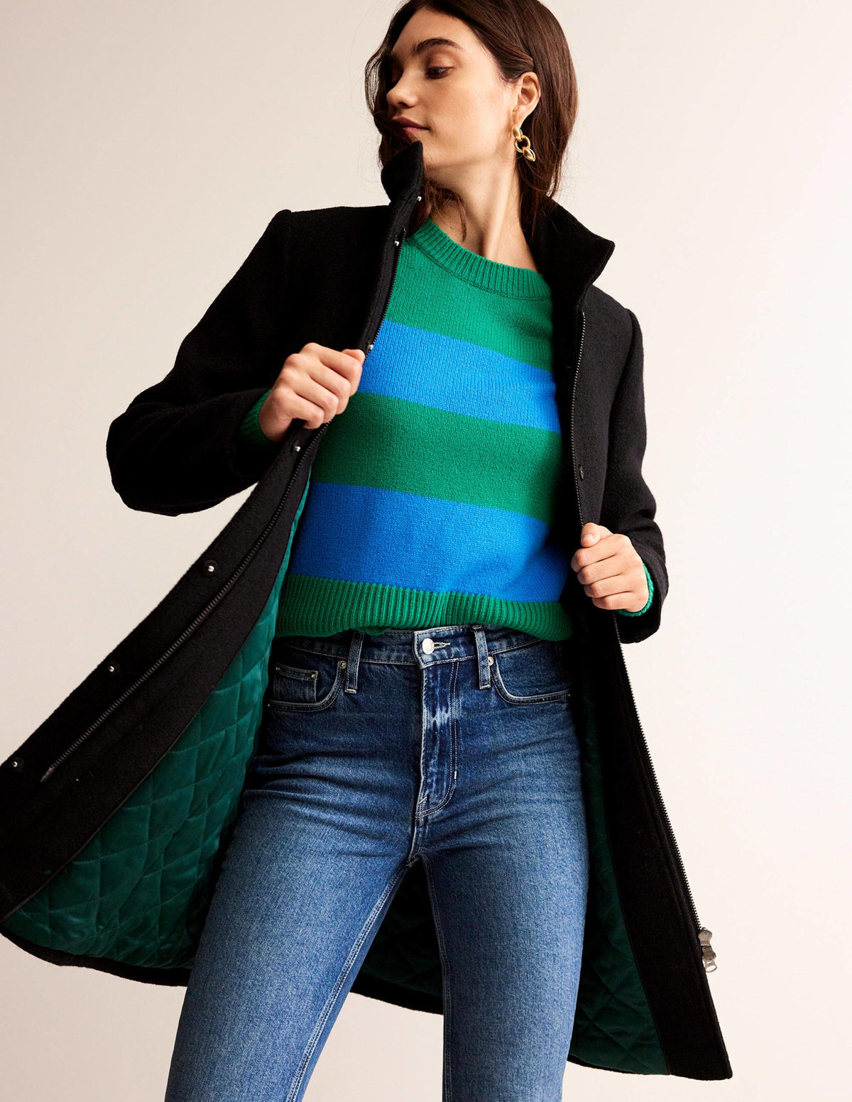 Winchester Textured Coat-Black - Image 5