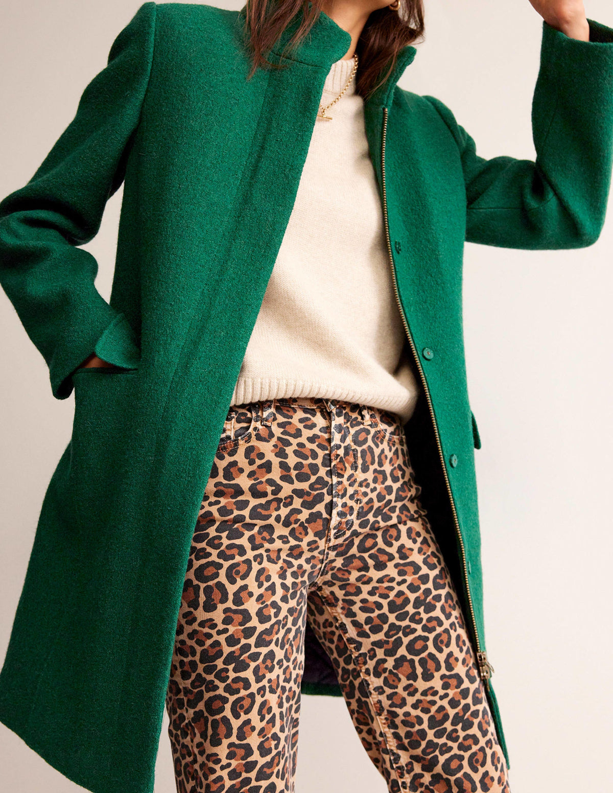 Winchester Textured Coat-Emerald Night - Image 4