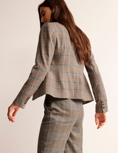 Canonbury Wool Blazer-Camel and Pink Prince of Wales-3