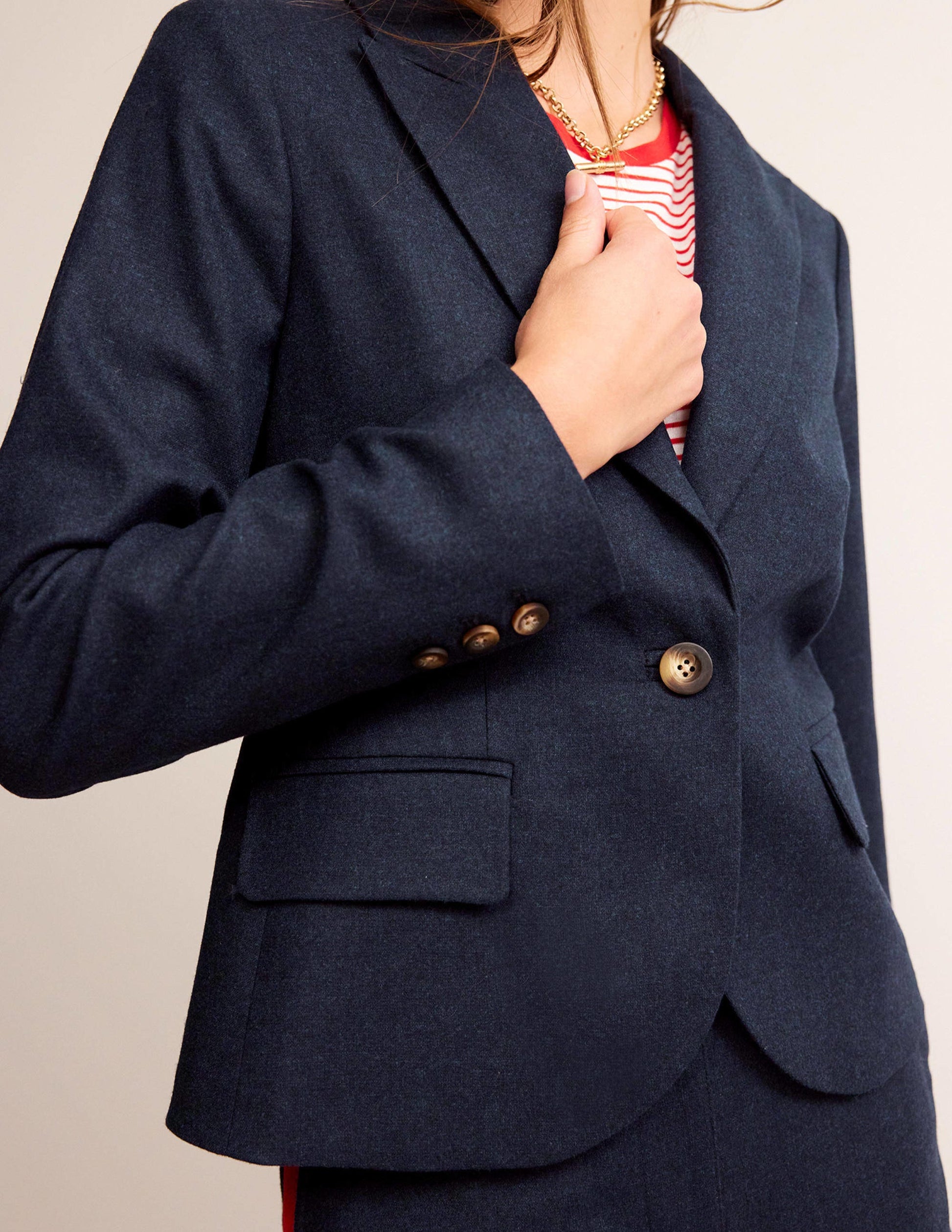 Canonbury Wool Blazer-Navy-2
