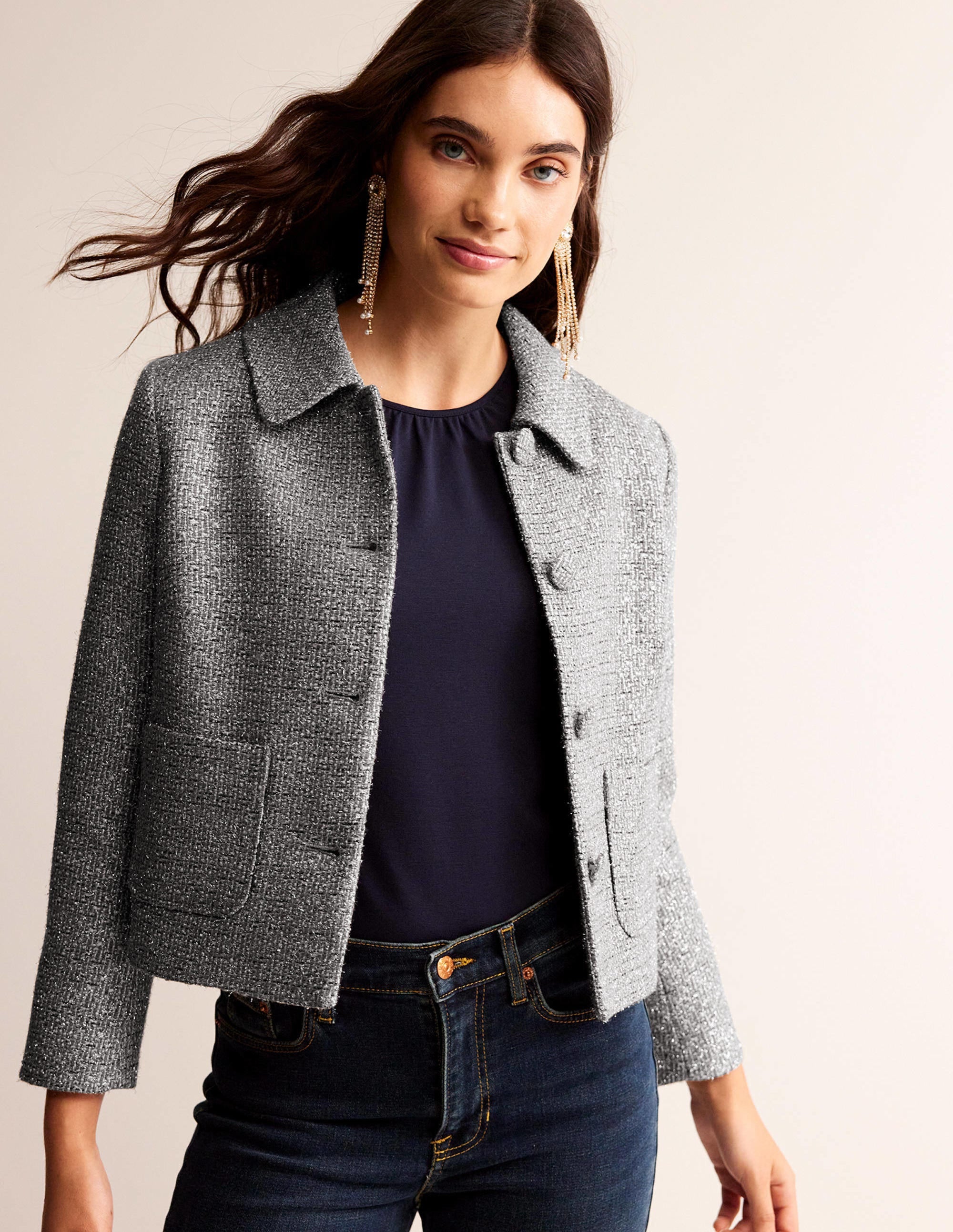 Rye Metallic Jacket-Silver Metallic - Image 1