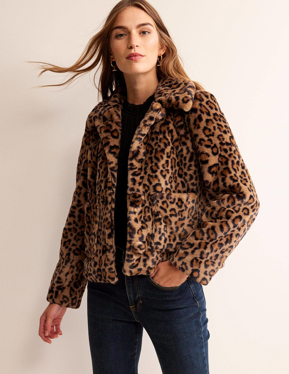 York Faux-Fur Coat-Leopard - Image 2
