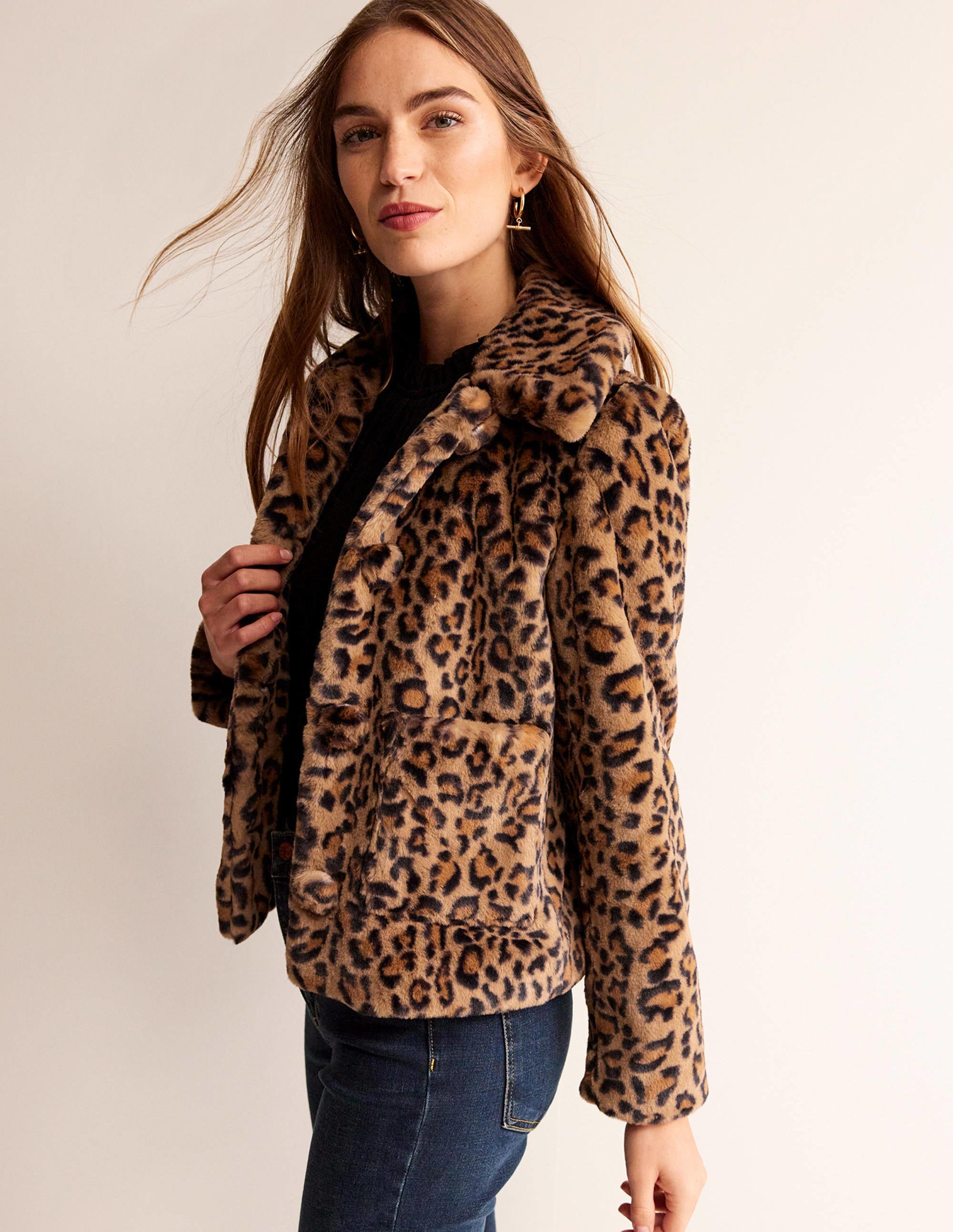 York Faux-Fur Coat-Leopard - Image 4