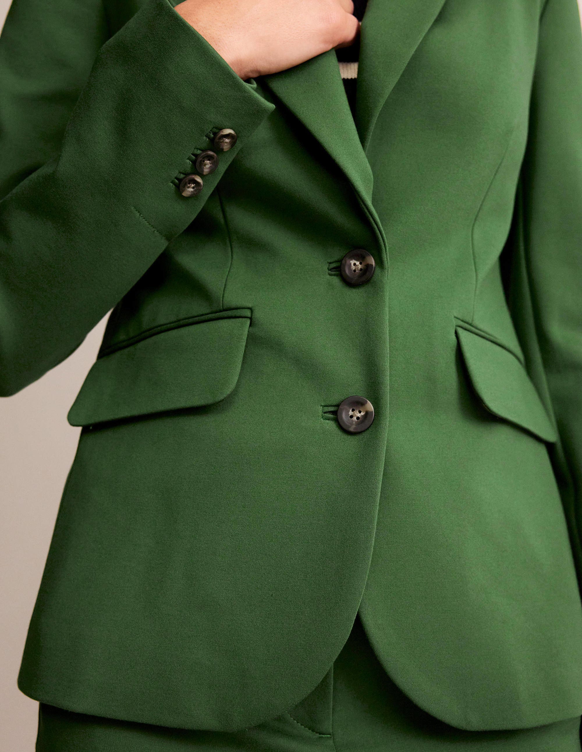 Marylebone Ponte Blazer-Winter Green - Image 2