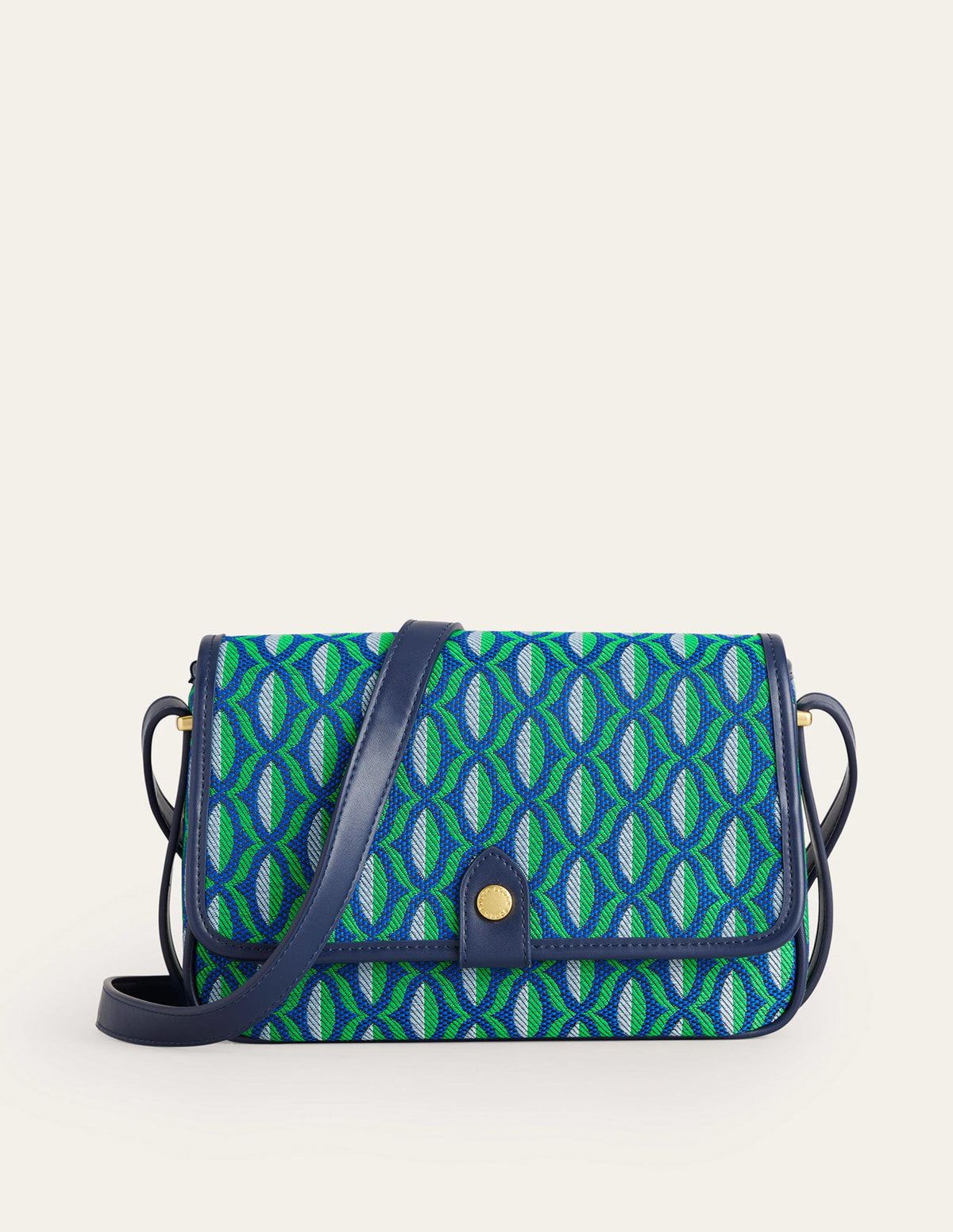 Structured Cross-Body Bag-Green Geo - Image 2