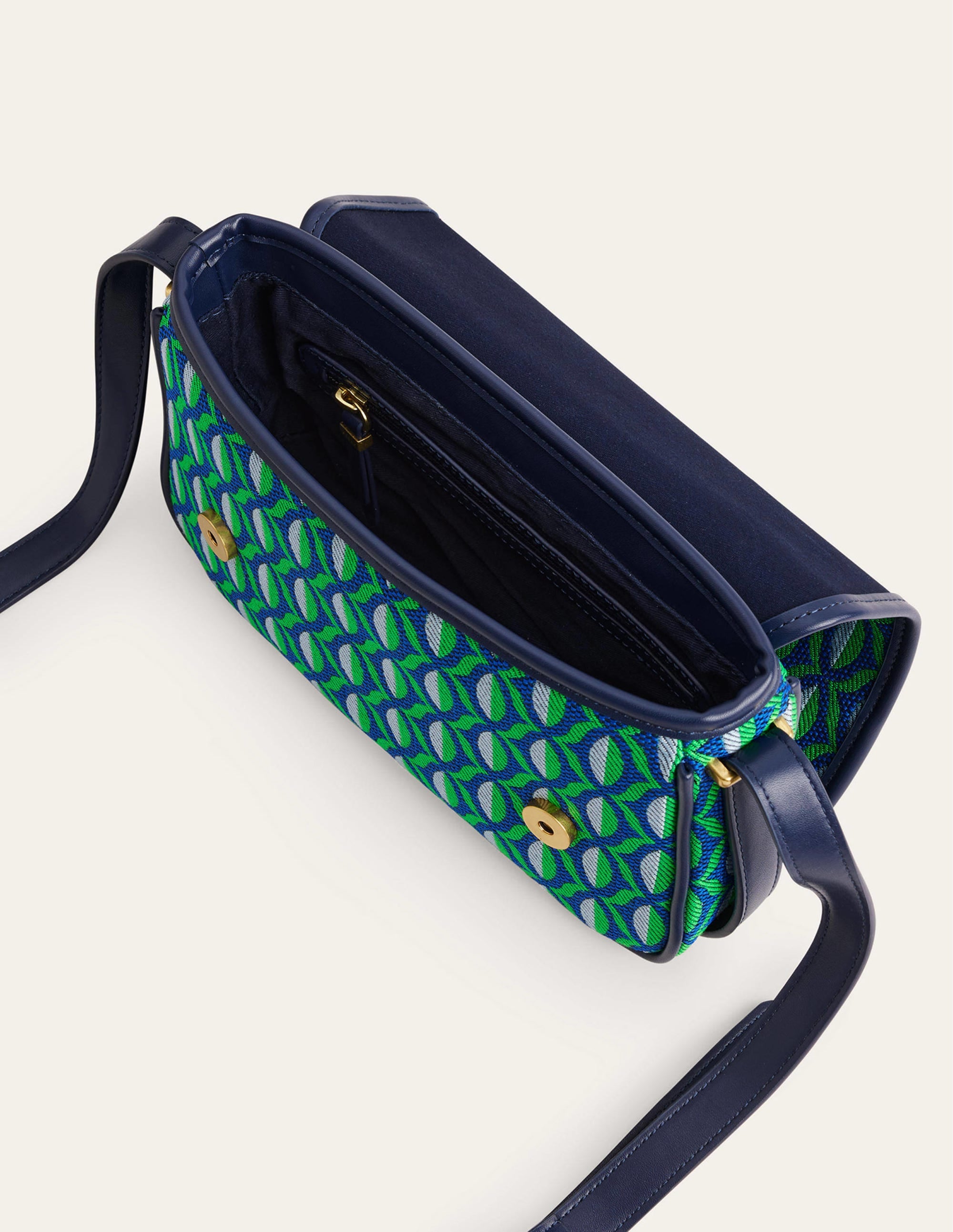 Structured Cross-Body Bag-Green Geo - Image 4