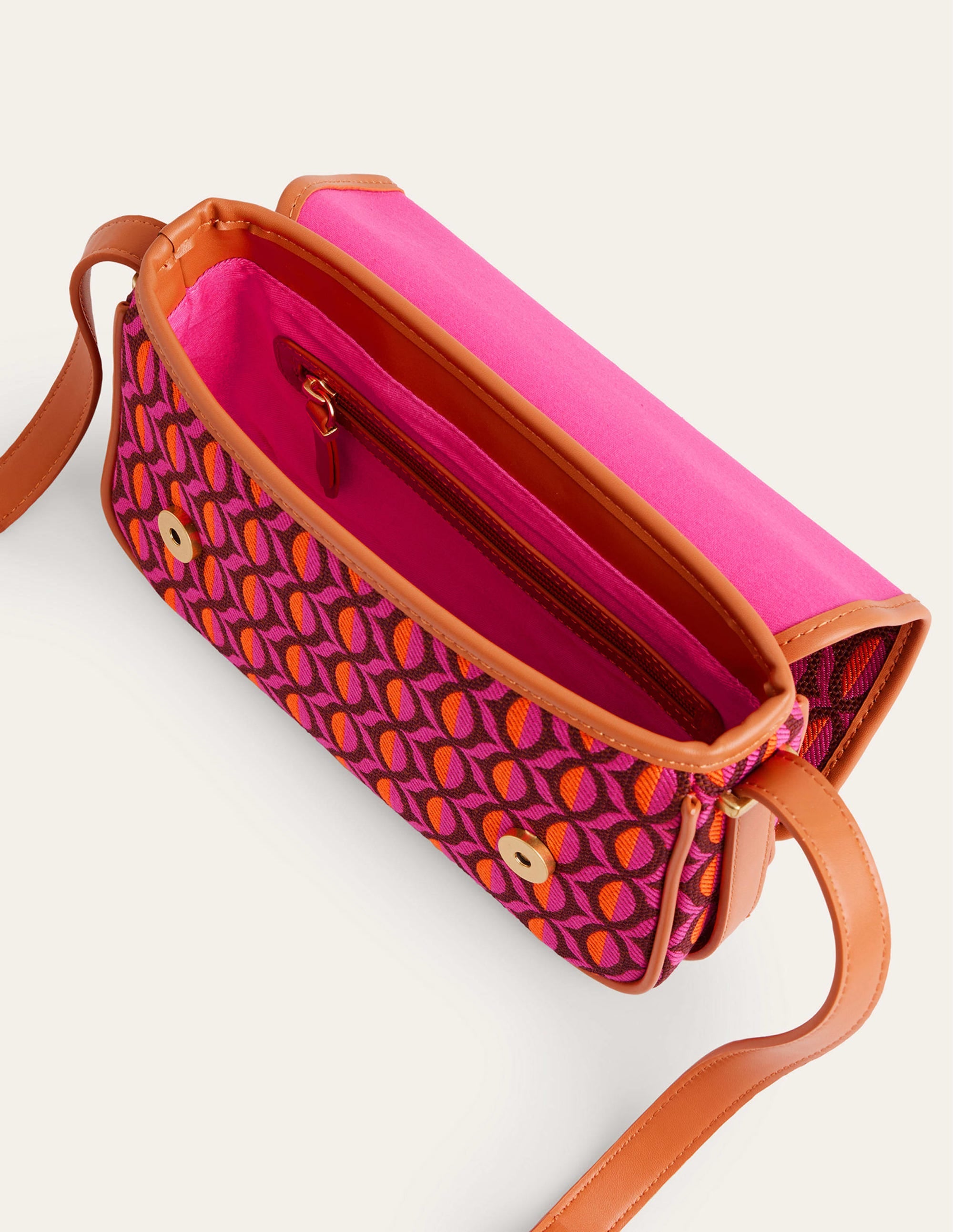 Structured Cross-Body Bag-Red Geo - Image 4