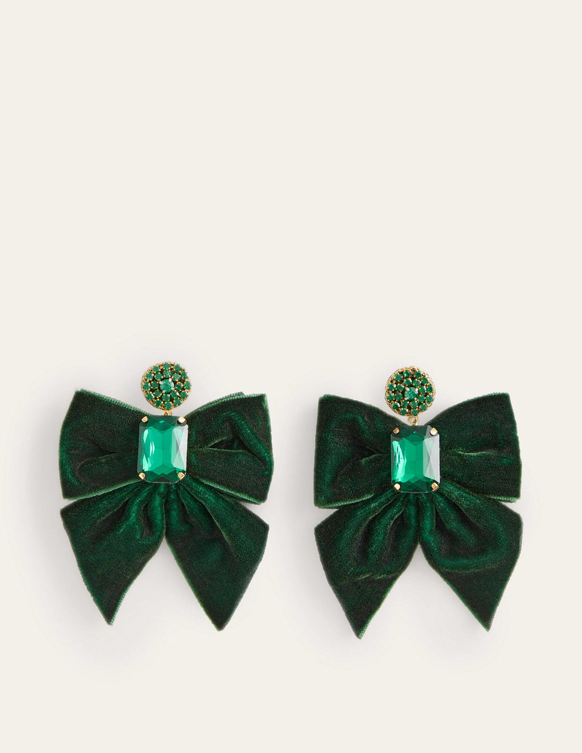 Party Bow Earrings-Chatsworth Green-2