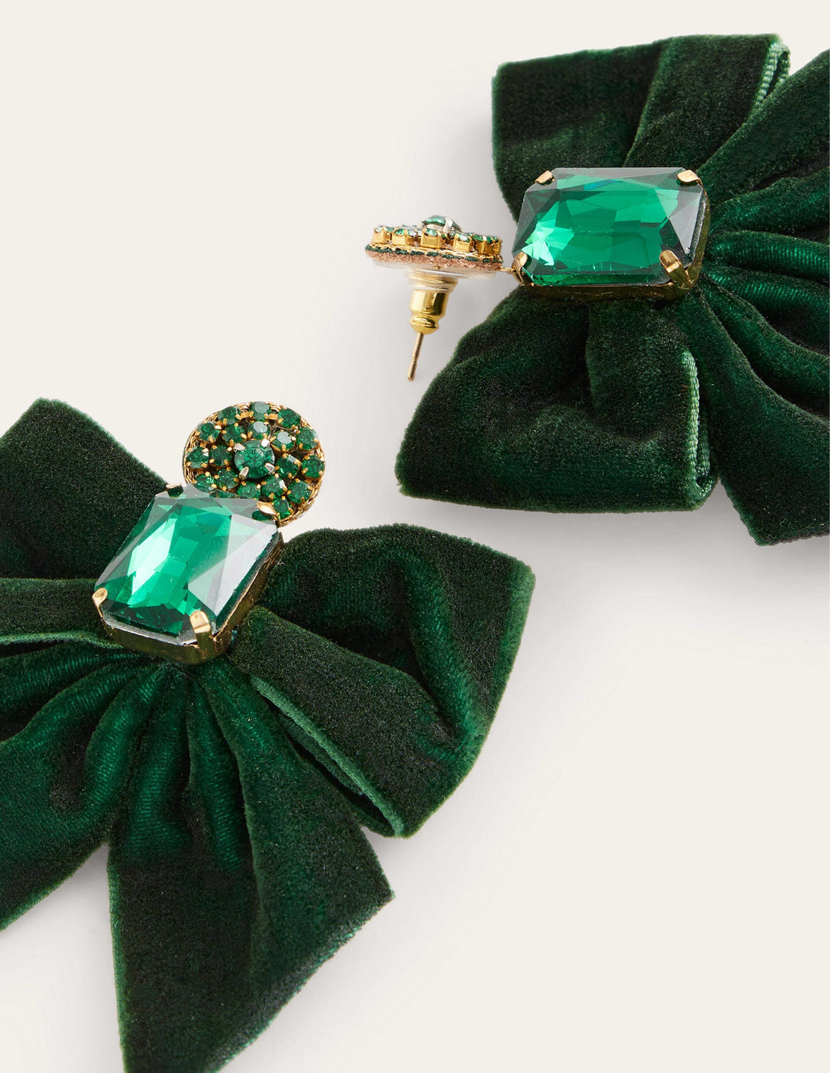 Party Bow Earrings-Chatsworth Green - Image 3