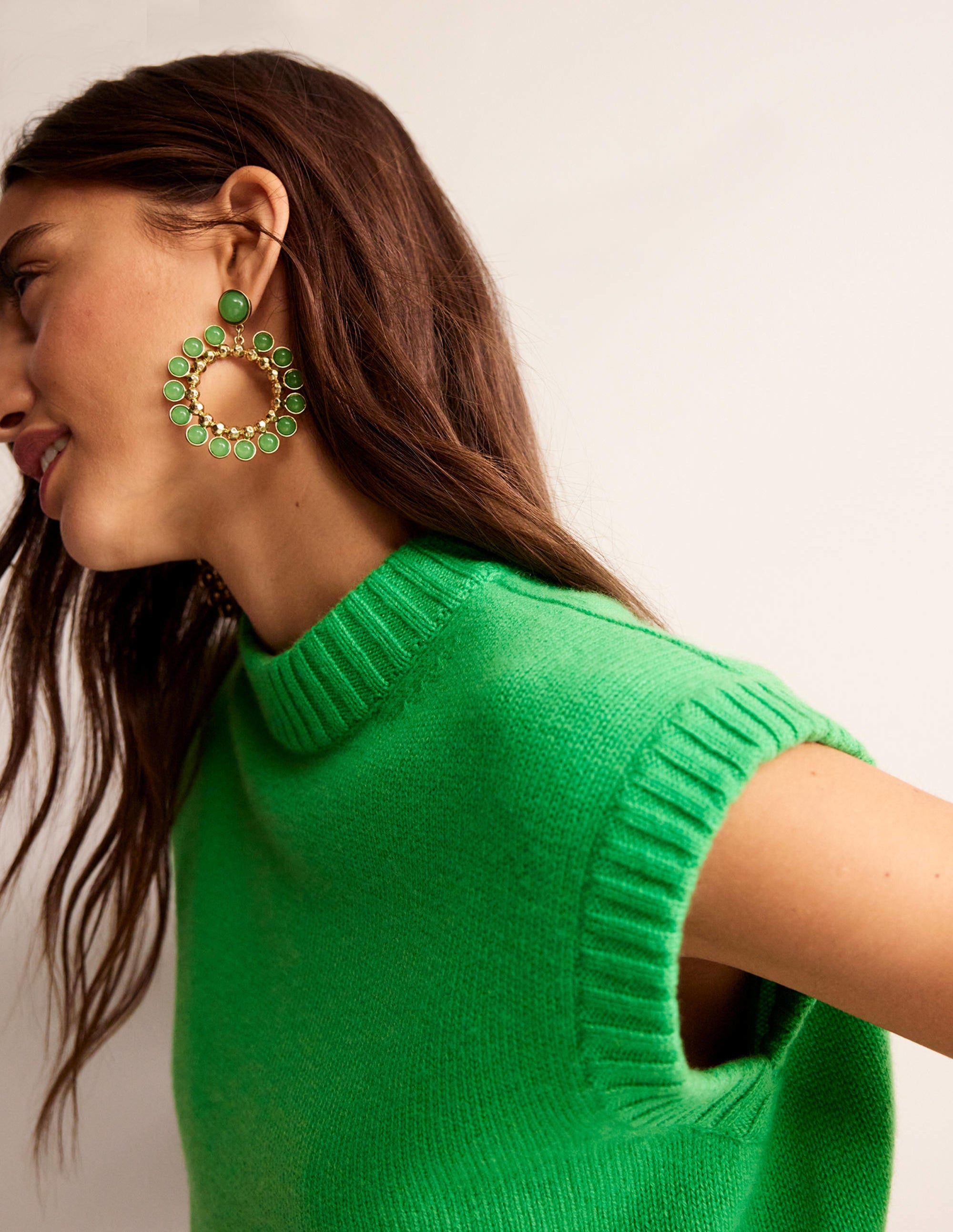 Statement Earrings-Green - Image 1