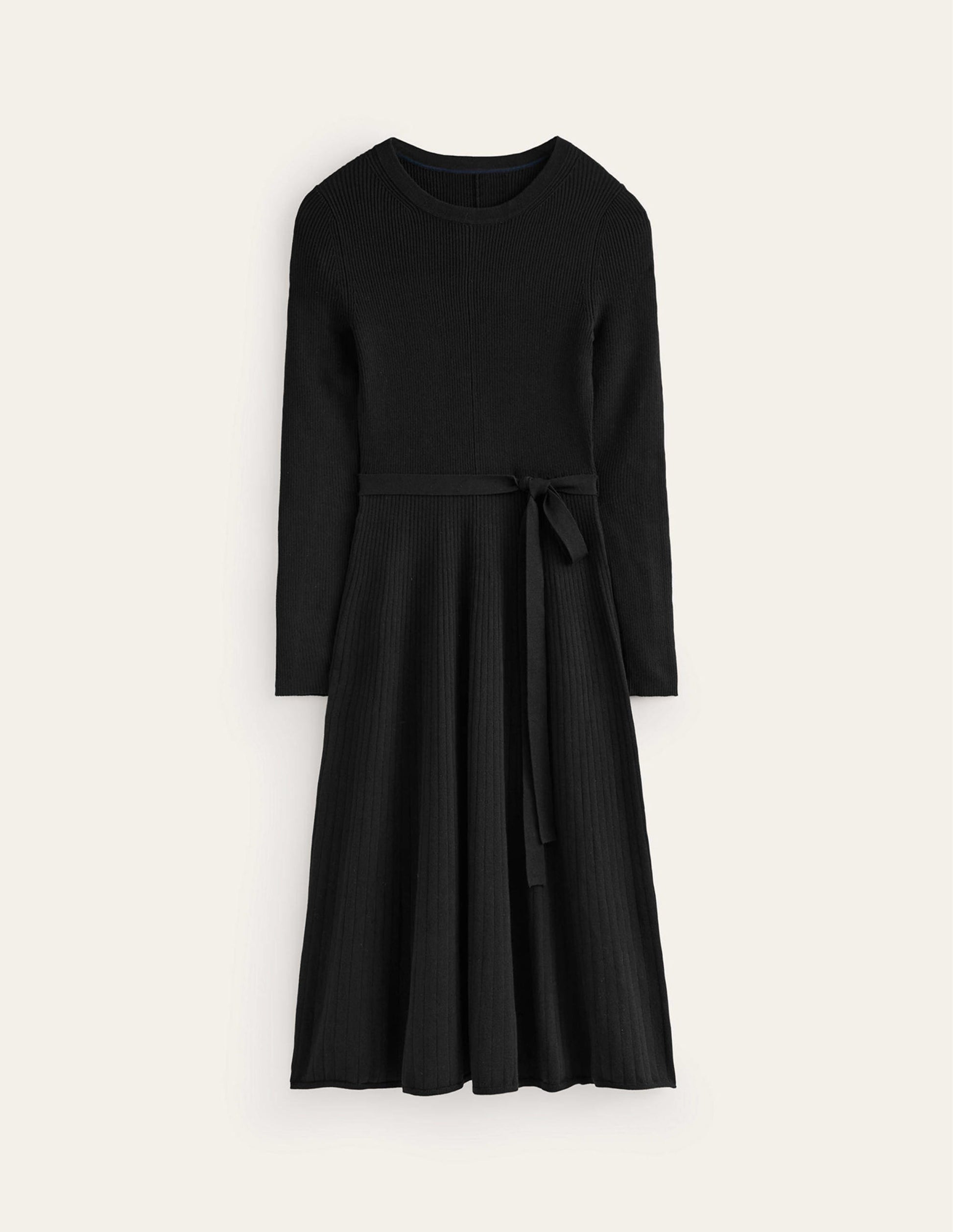 Lola Knitted Midi Dress-Black-6