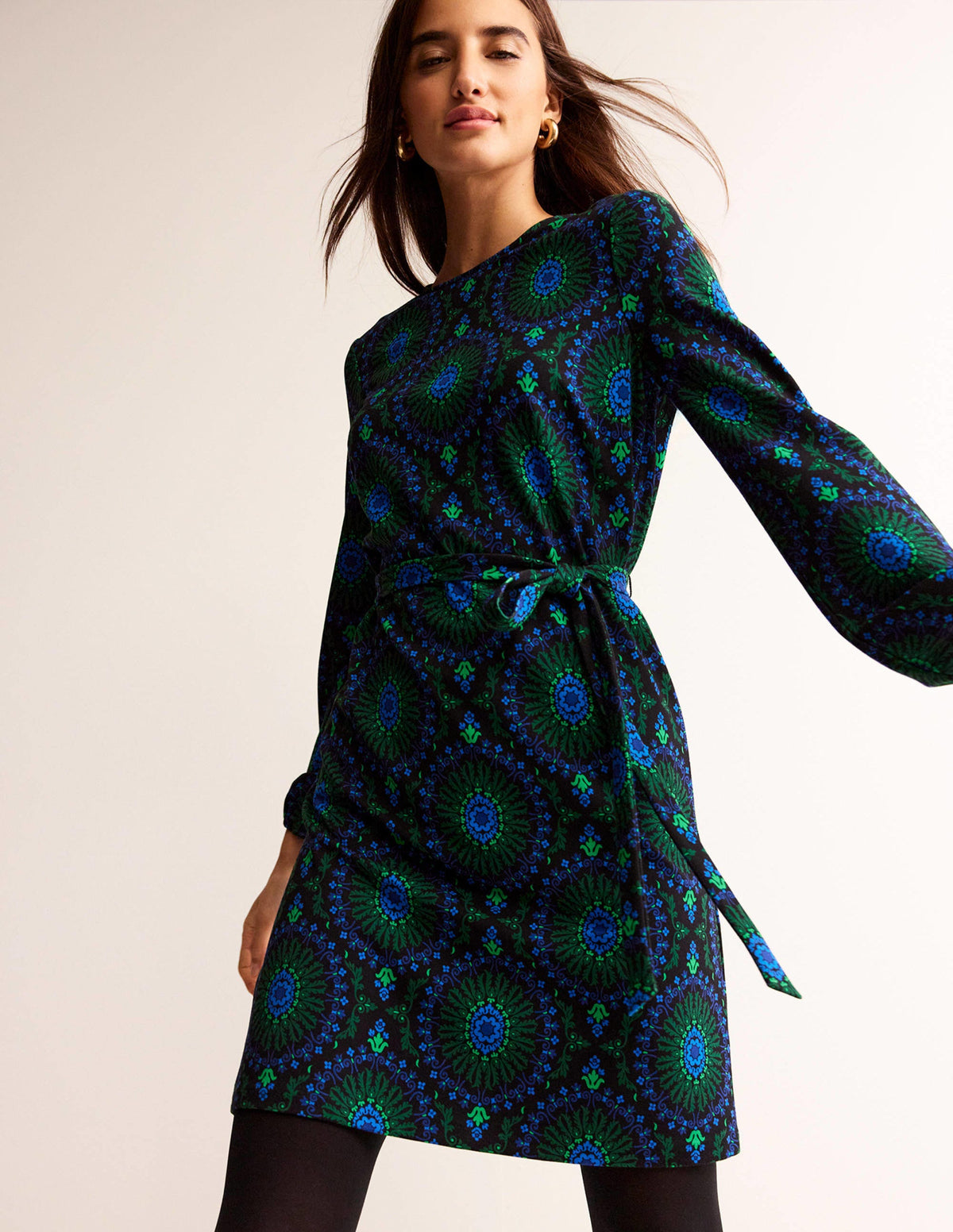 Violet Ponte Shift Dress-Black, Artizian Geo-1