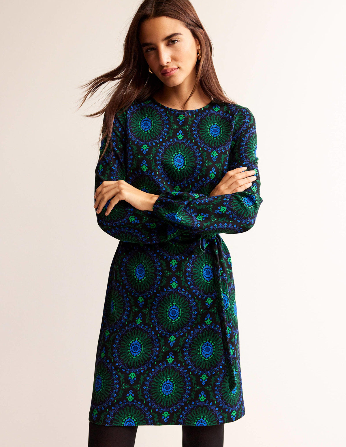 Violet Ponte Shift Dress-Black, Artizian Geo - Image 4
