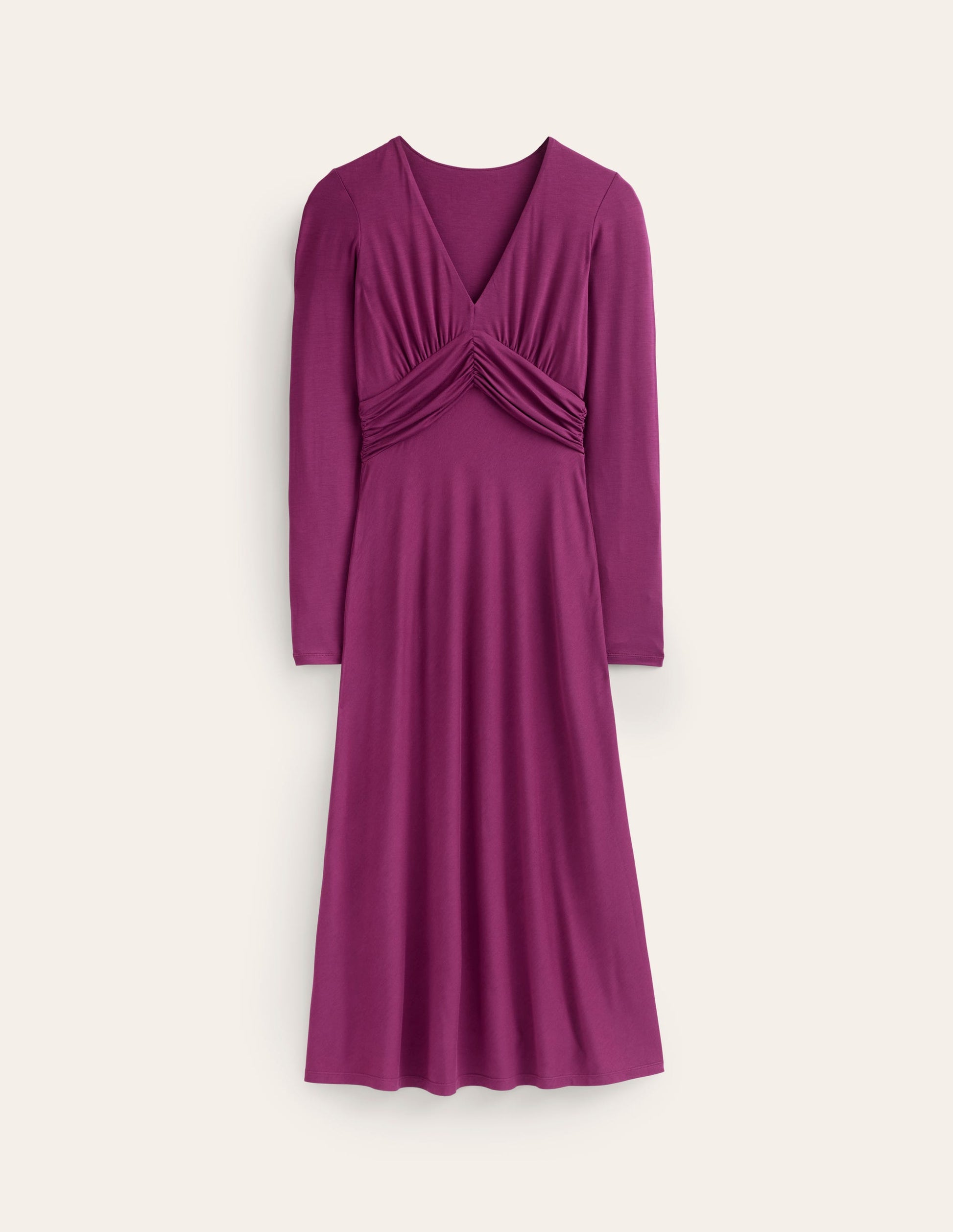 Elodie Empire Midi Dress-Damson Berry-5