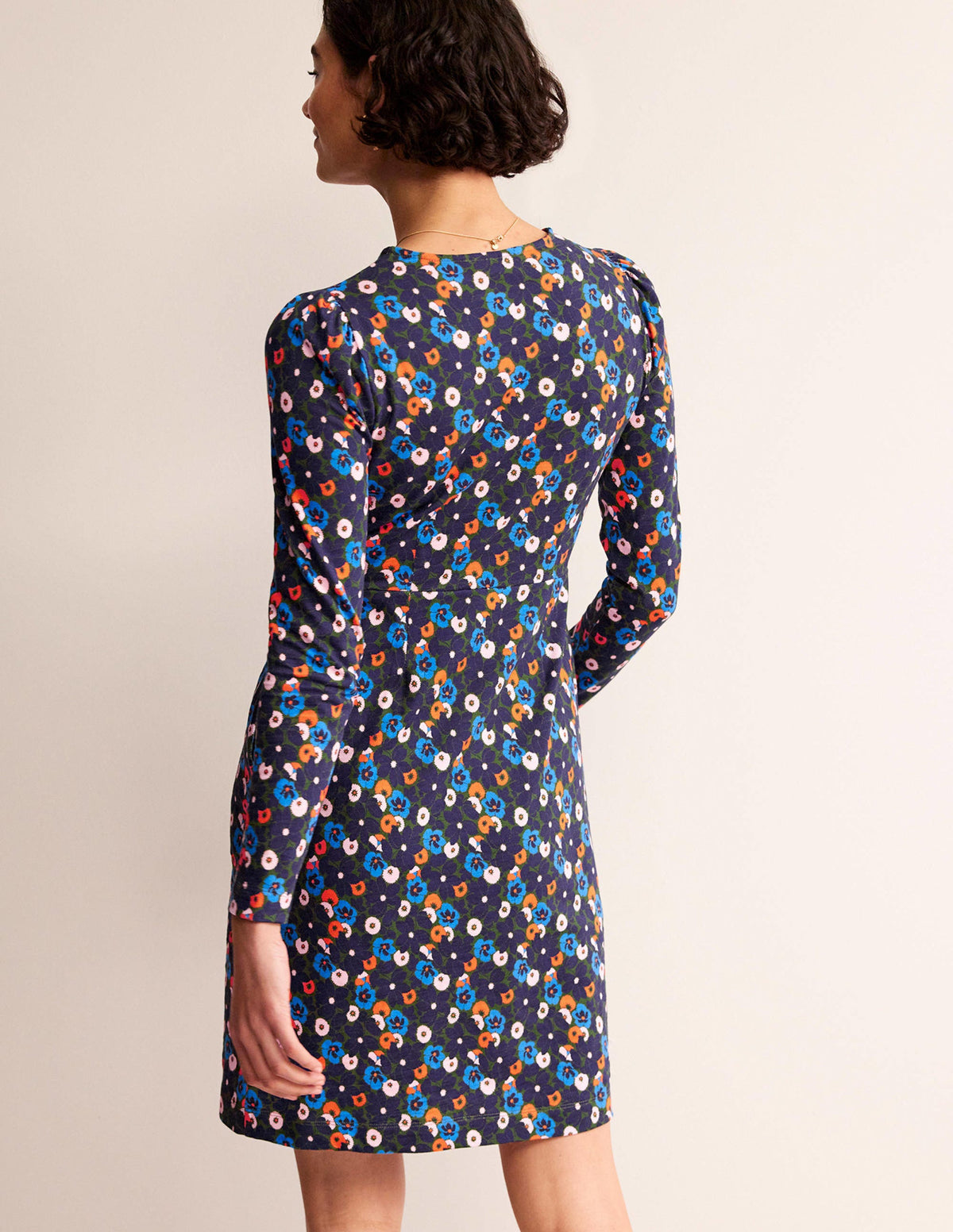 Penelope Jersey Dress-Moss, Bloomsbury Pop - Image 3