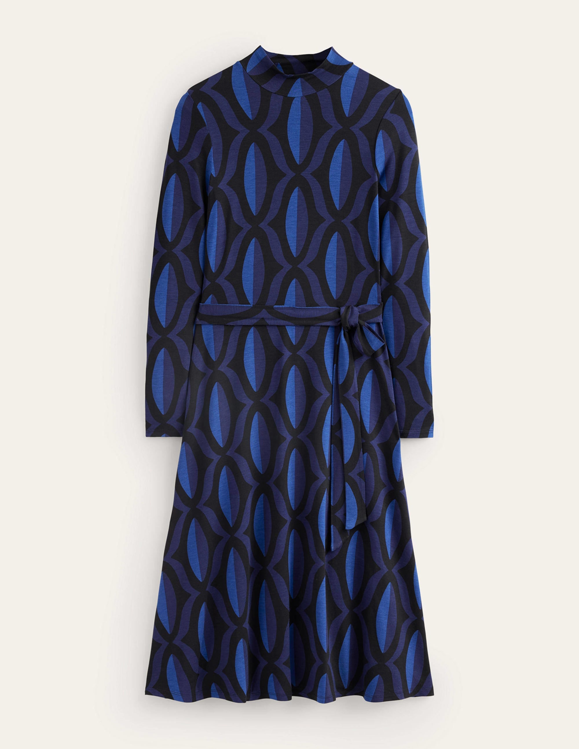 Alberta Jersey Midi Dress-Sapphire Blue, Geo Valley - Image 5