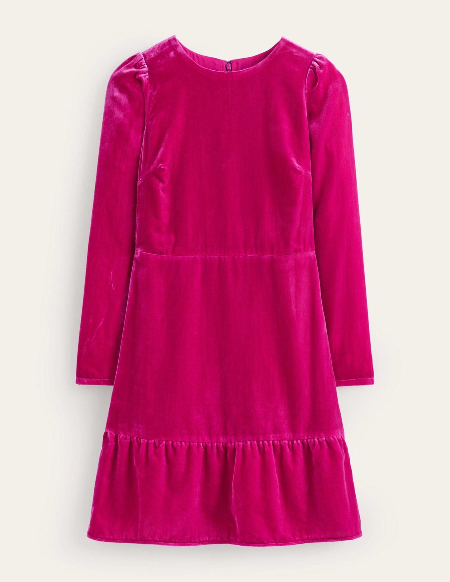 Velvet Short Dress-Vibrant Plum