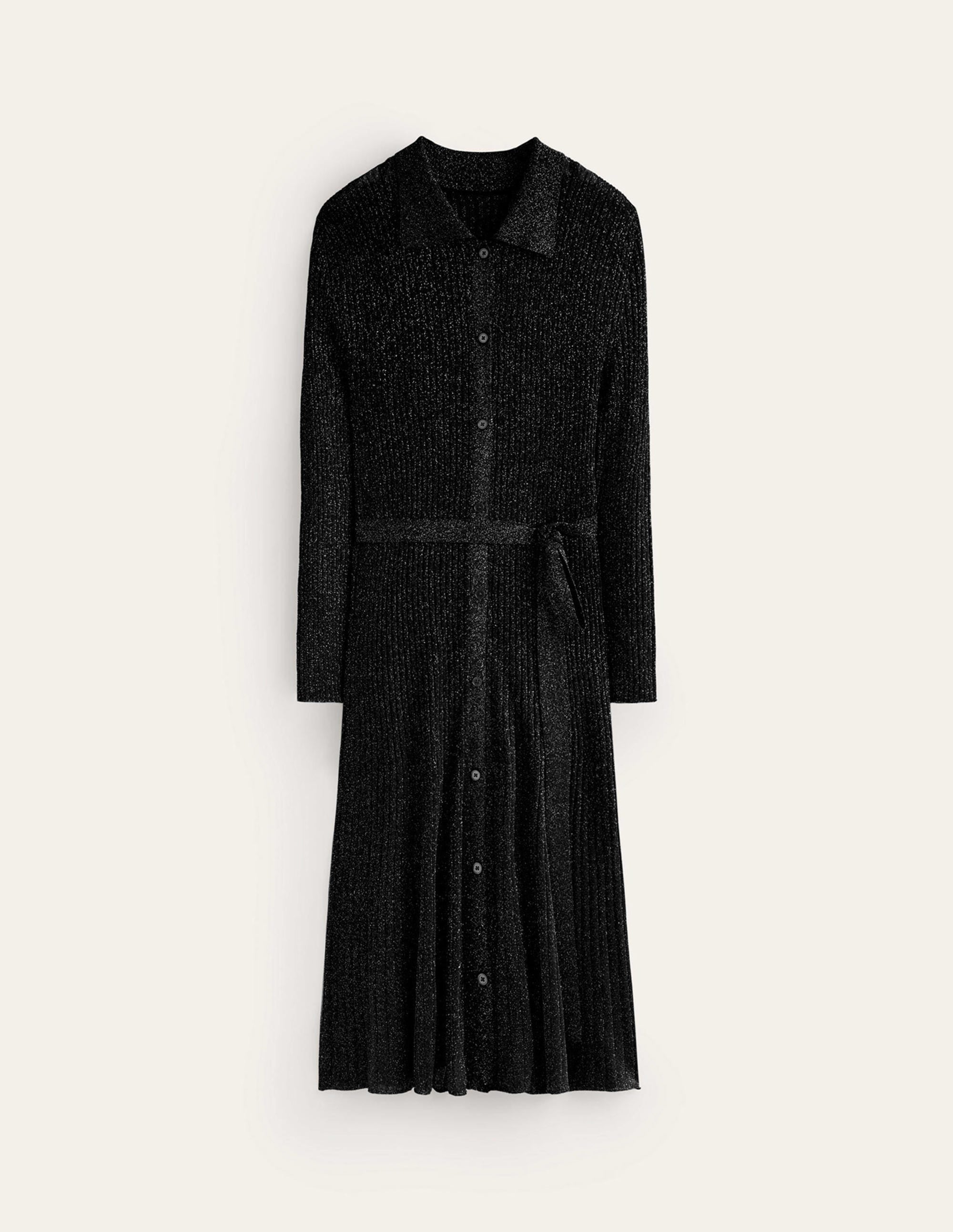 Faye Sparkle Knitted Dress-Black - Image 5
