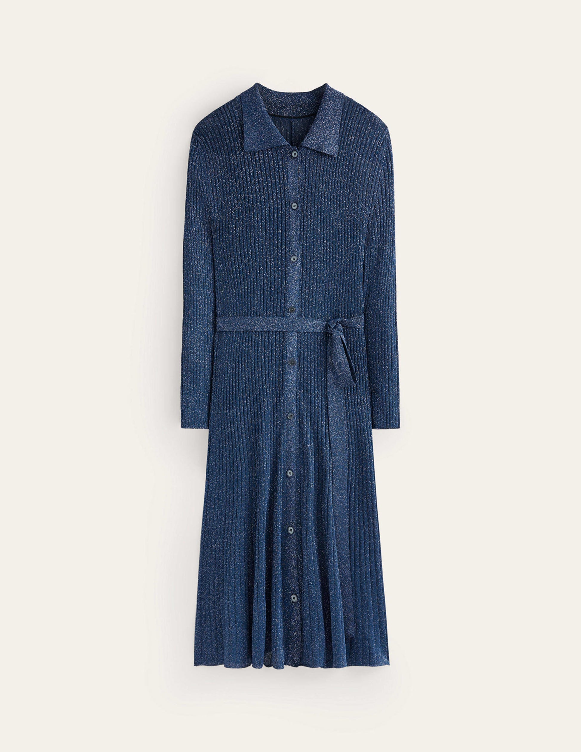 Faye Sparkle Knitted Dress-Atlantic Blue-6